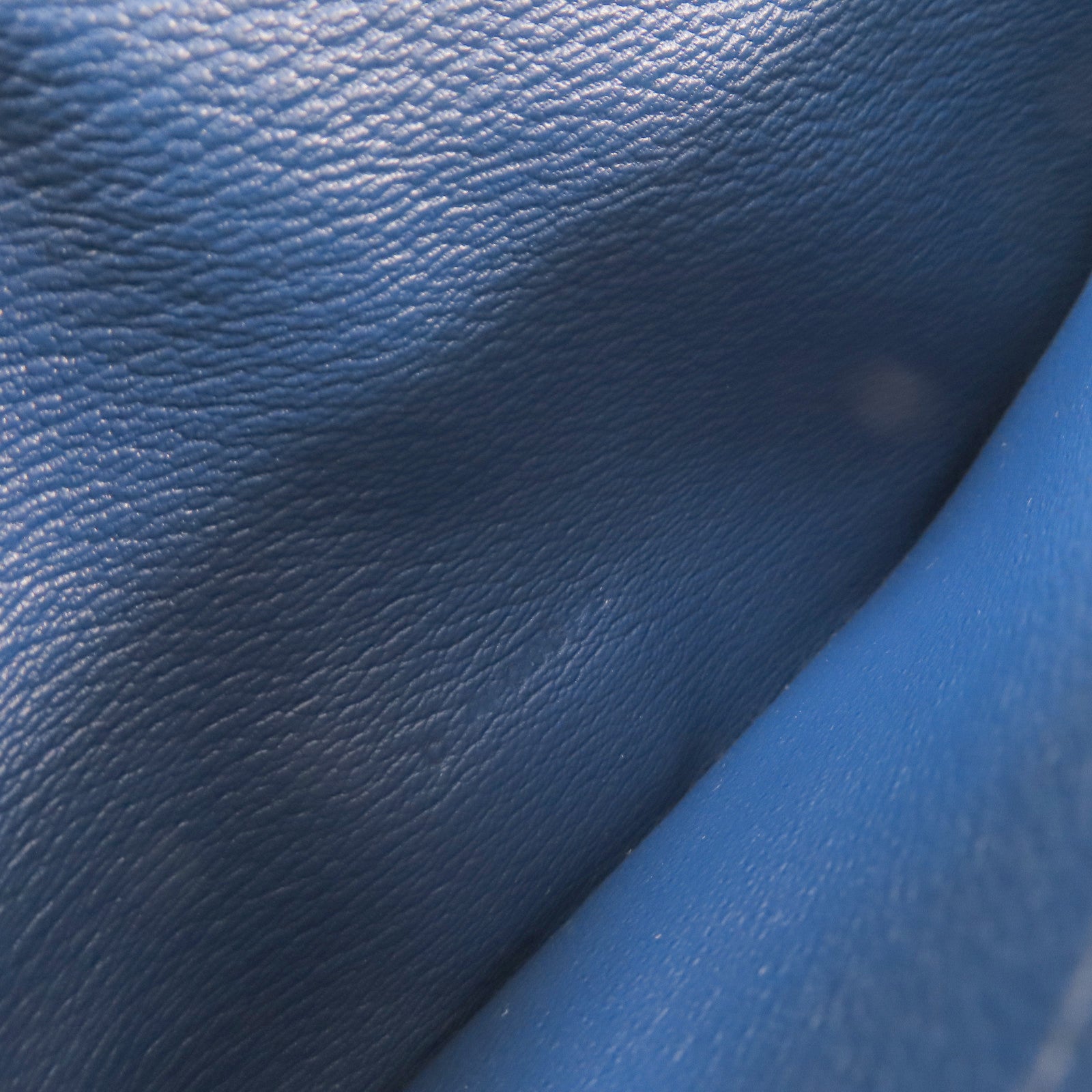 HERMES 鱷魚皮革Bearn bi-fold Long wallet金扣長錢包藍色