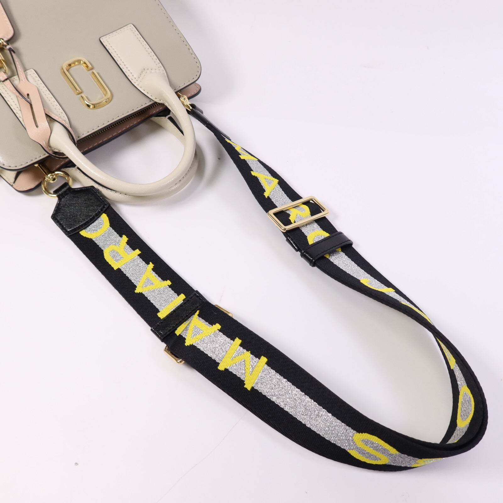 MARC JACOBS 牛皮皮革Little Big Shot Bag金扣手挽肩背兩用