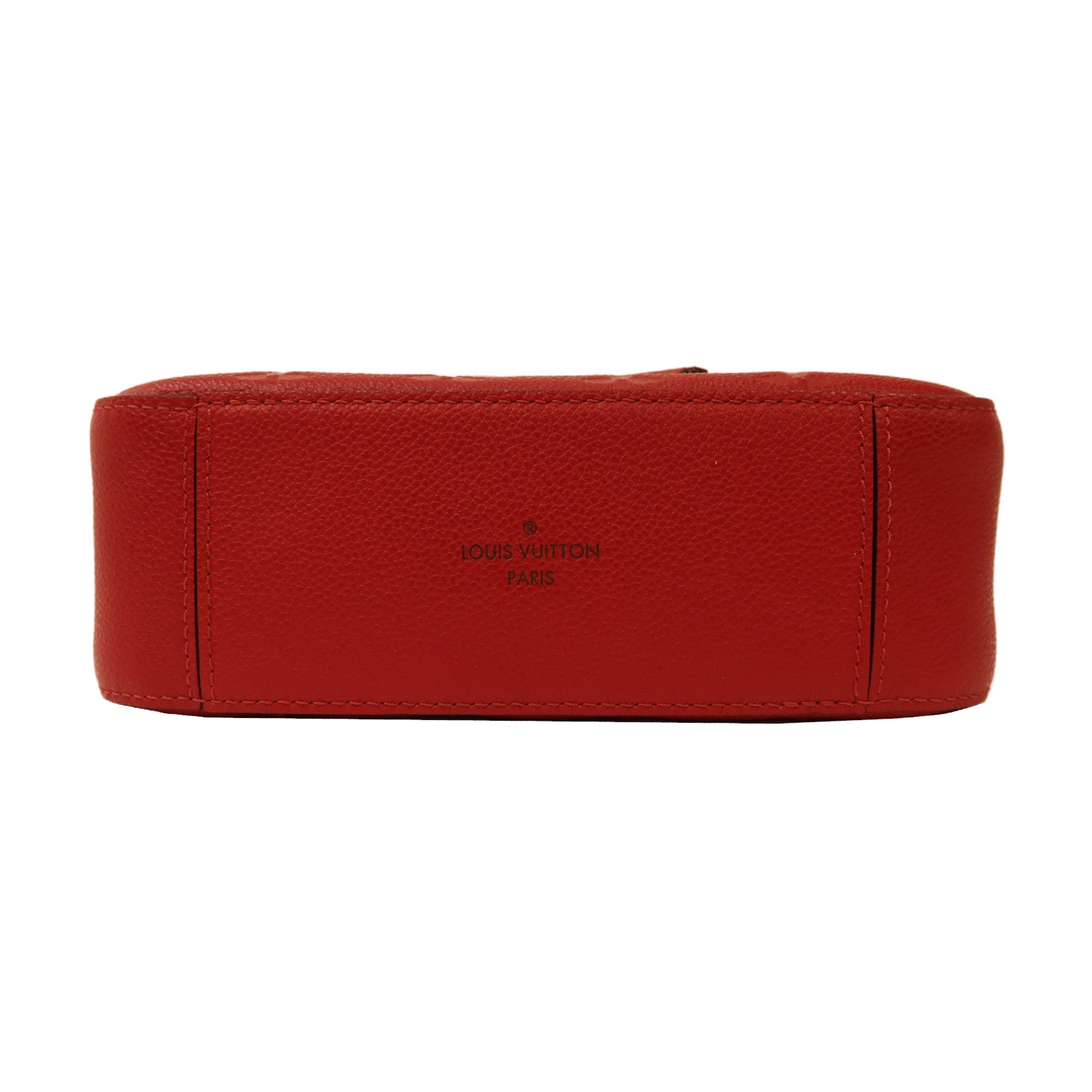 LOUIS VUITTON Monogram Empreinte Saintonge金扣肩背袋紅色