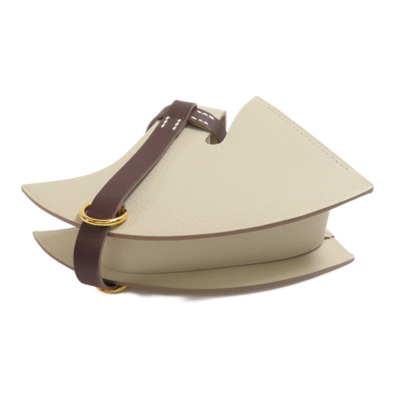 HERMES Evercolor皮革Petite Bride Lipcase金扣Beton/8L