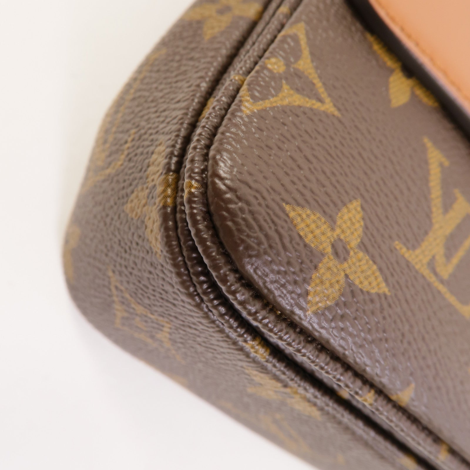 LOUIS VUITTON Monogram Marceau金扣鏈帶肩背袋棕色