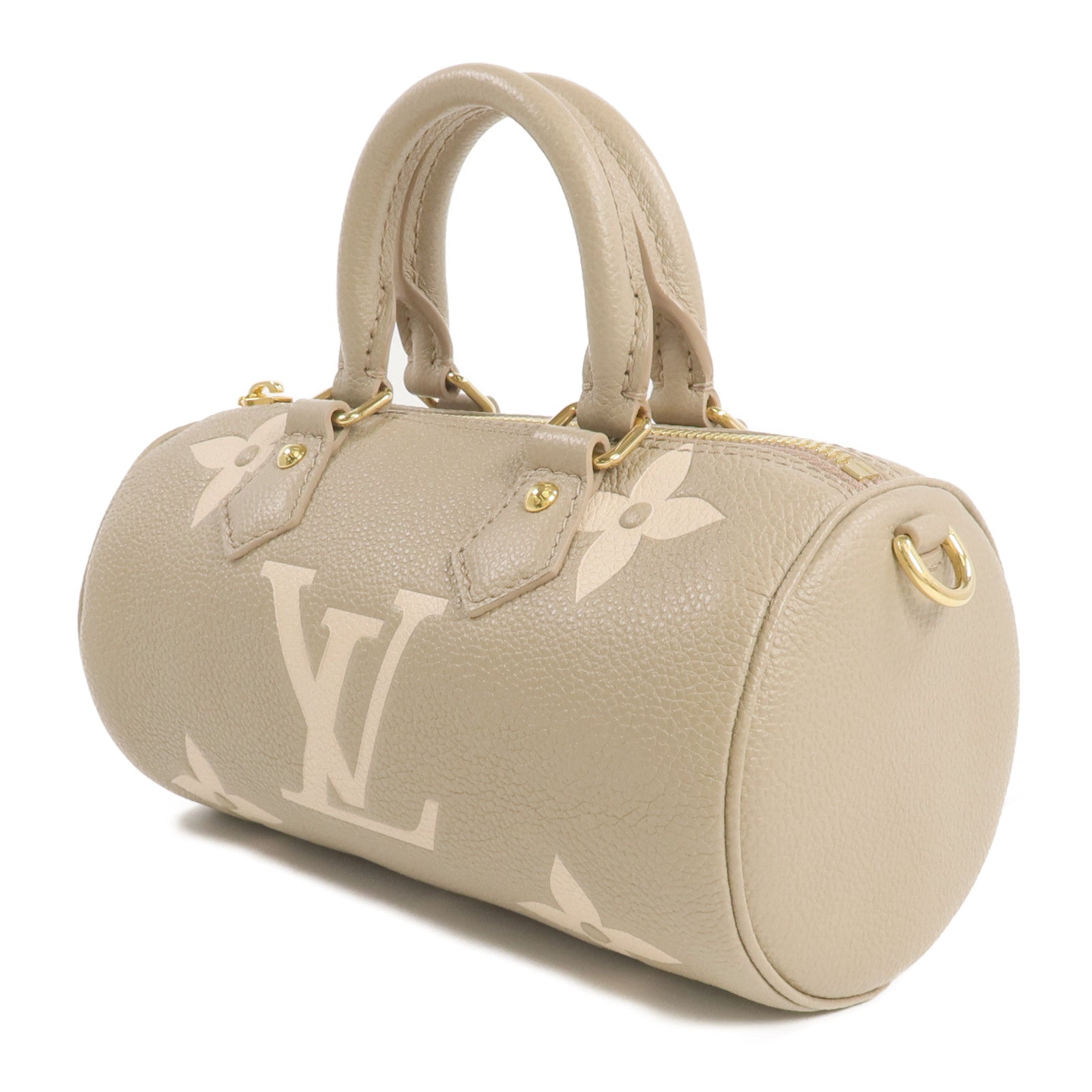 LOUIS VUITTON Monogram Empreinte Papillon BB金扣手挽肩背兩用袋