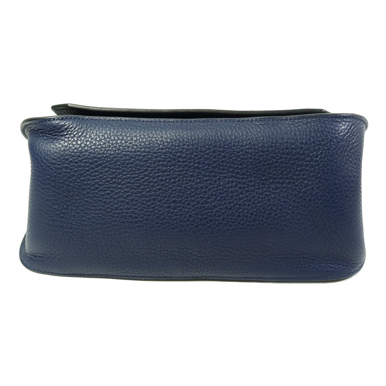 HERMES Clemence皮革Jypsiere 28肩背袋Bleu Saphir
