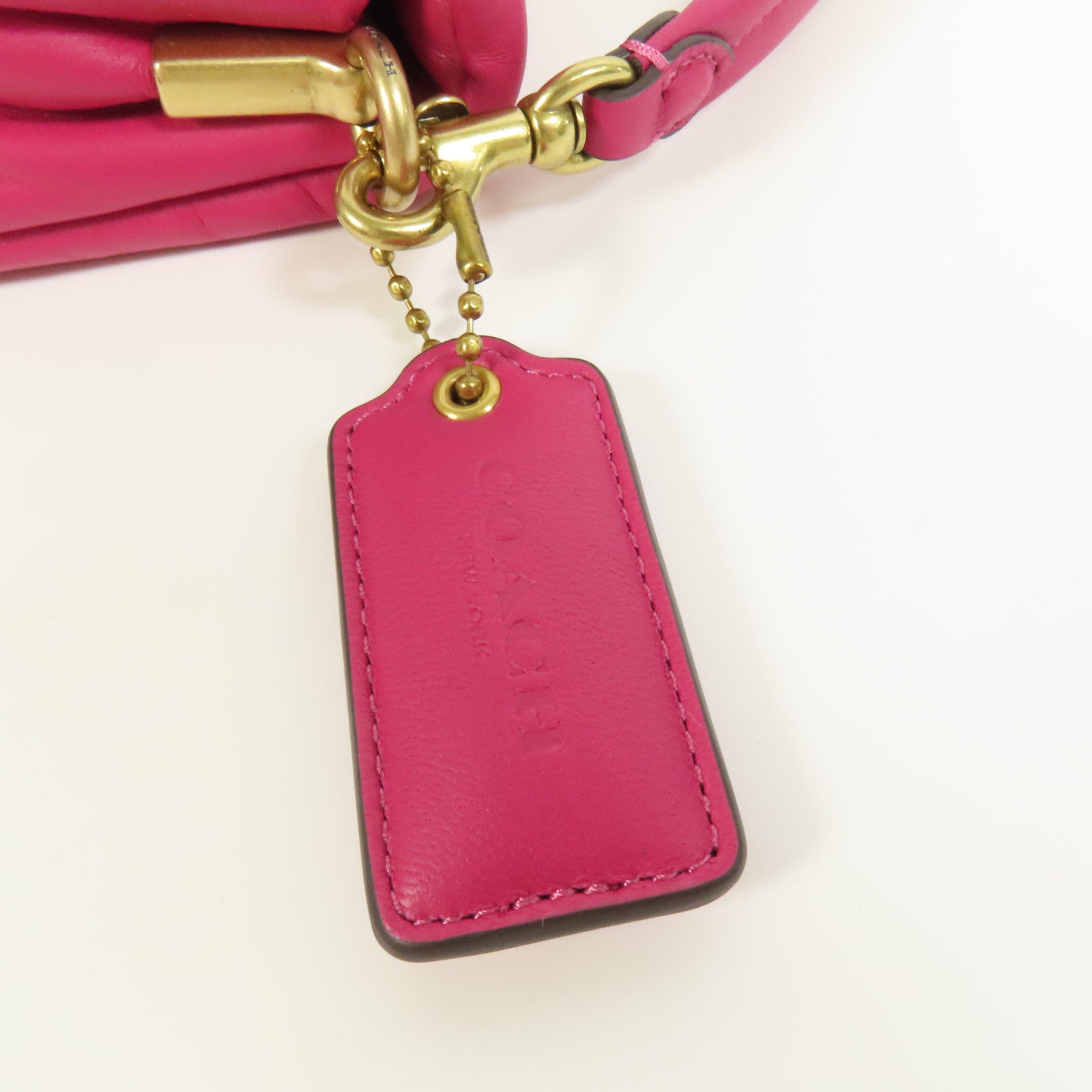 COACH 羊皮皮革Pillow Tabby 18金扣手挽肩背兩用袋