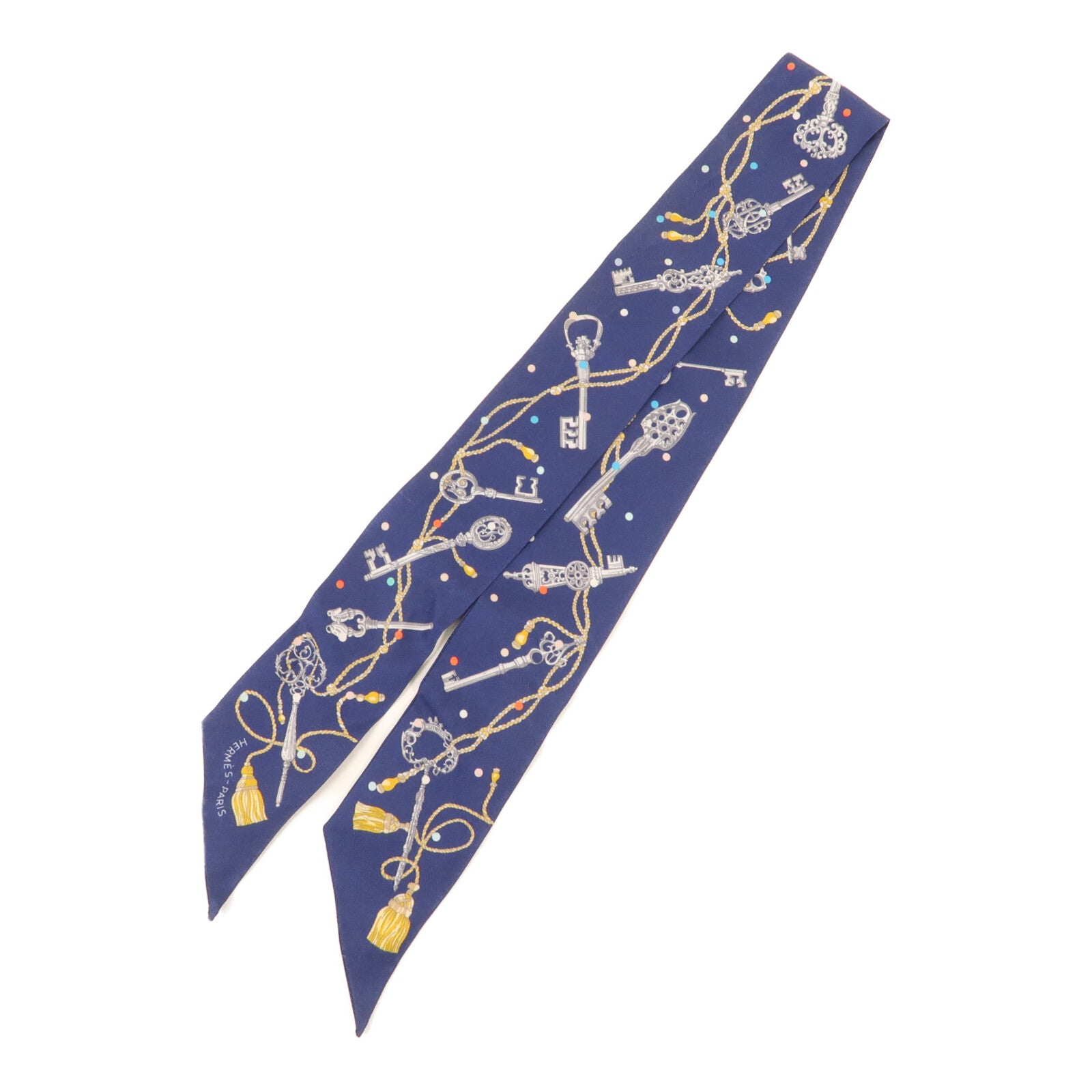 HERMES 絲質Twilly絲巾