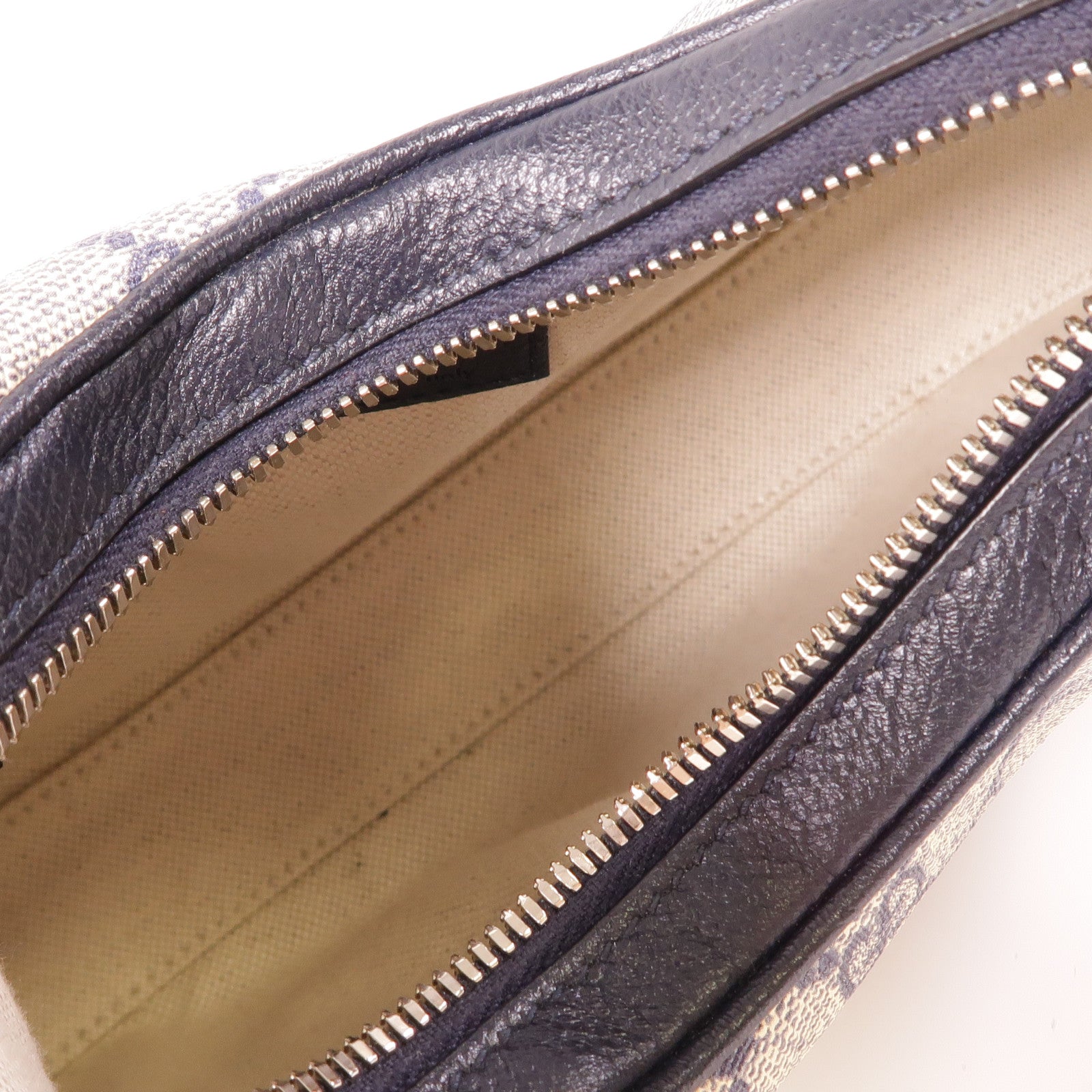 GUCCI GG SHW Attache Small Shoulder Bag 699409 Coated Canvas Navy/Beige/Red