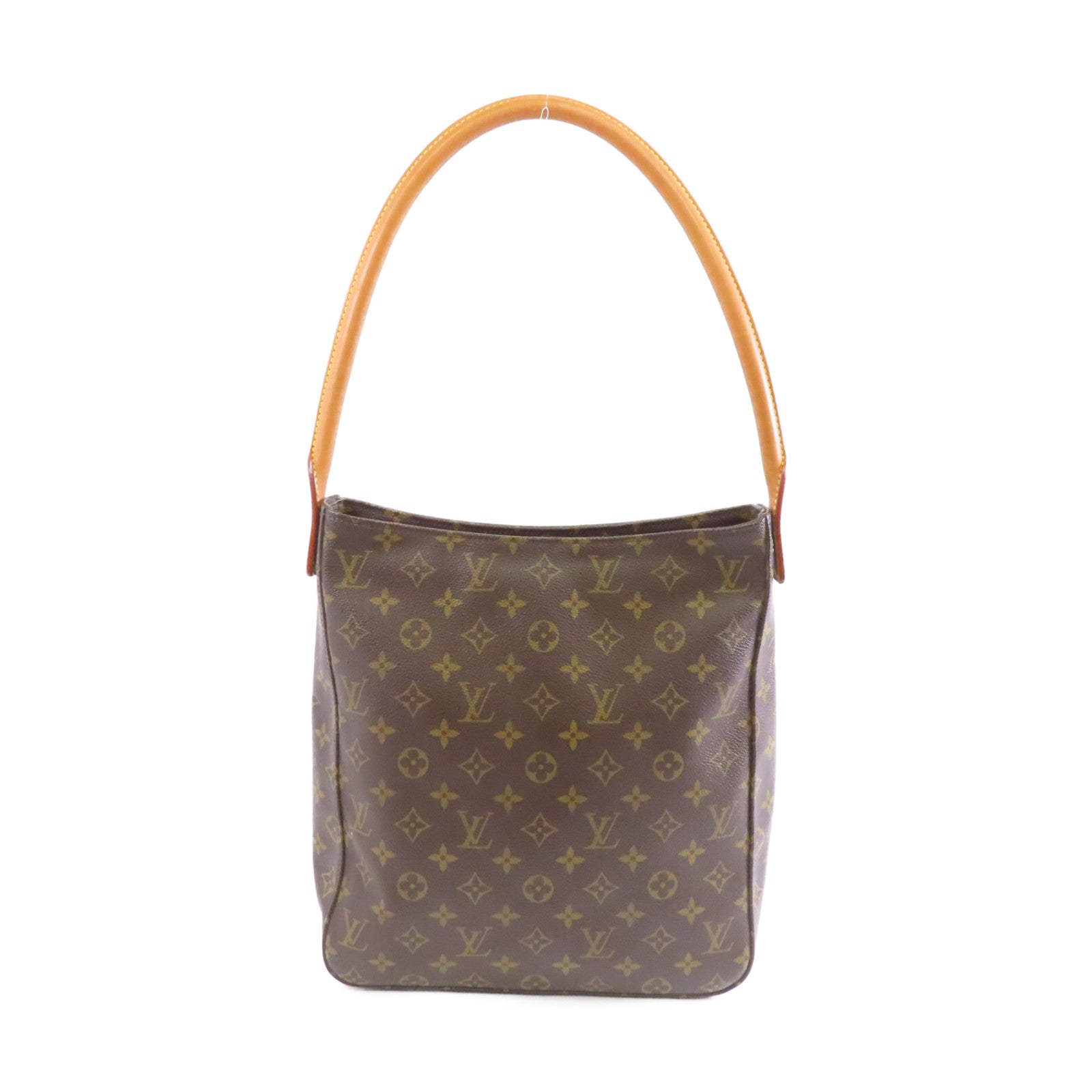 LOUIS VUITTON Monogram Looping GM金扣肩背袋啡色