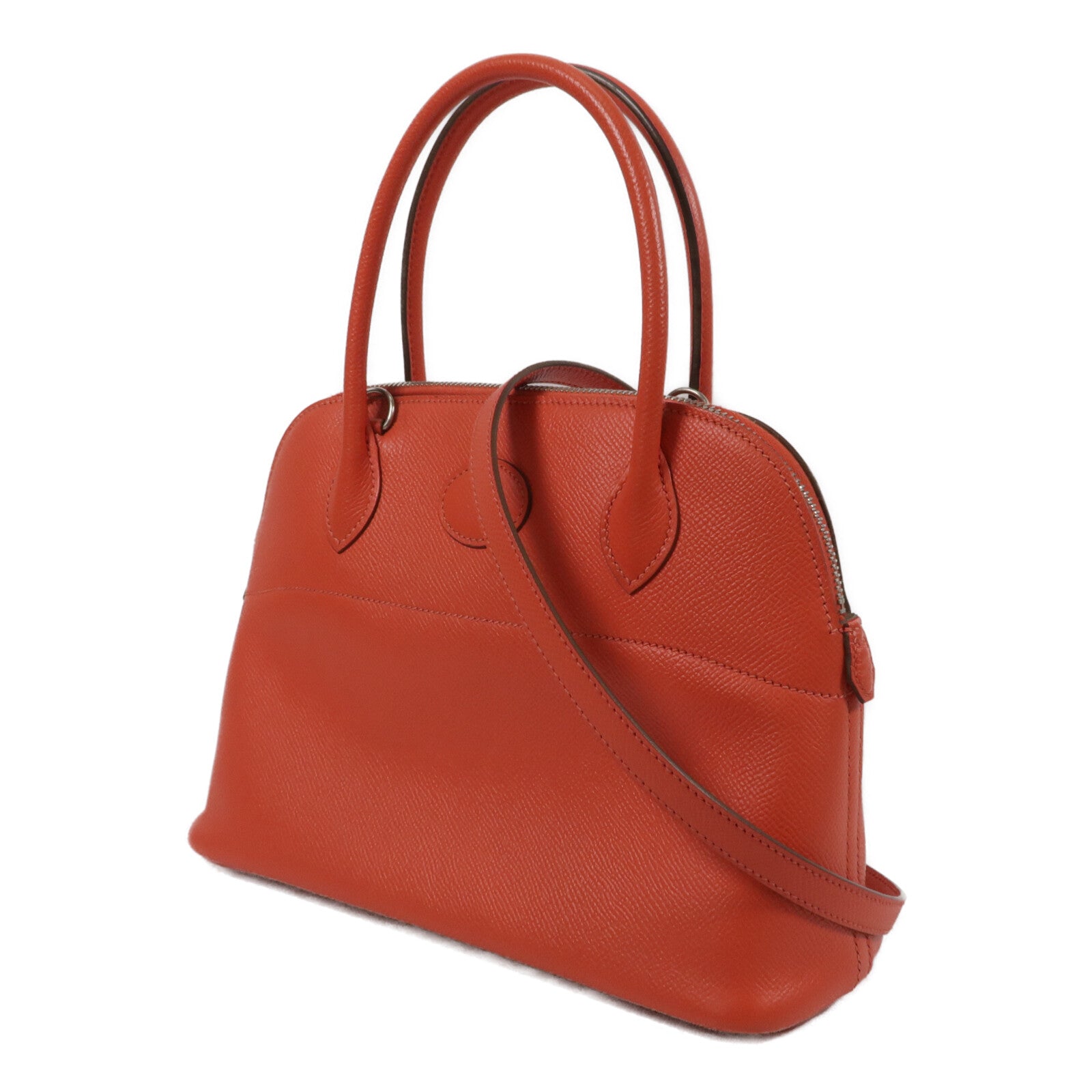 HERMES Epsom皮革Bolide 27手挽肩背兩用袋Rose Jaipur