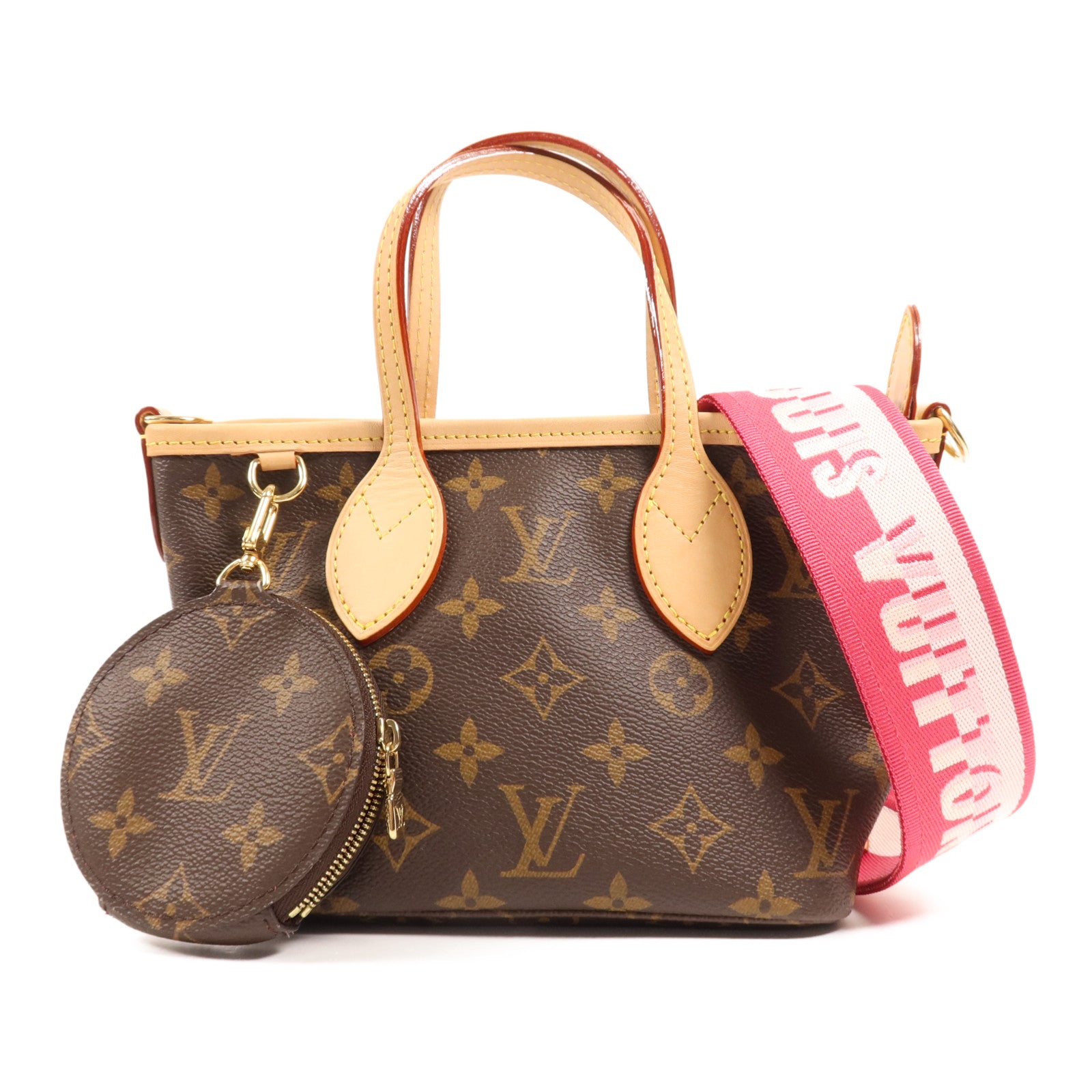 LOUIS VUITTON 【激減優惠】Monogram Neverfull BB金扣手挽肩背兩用袋