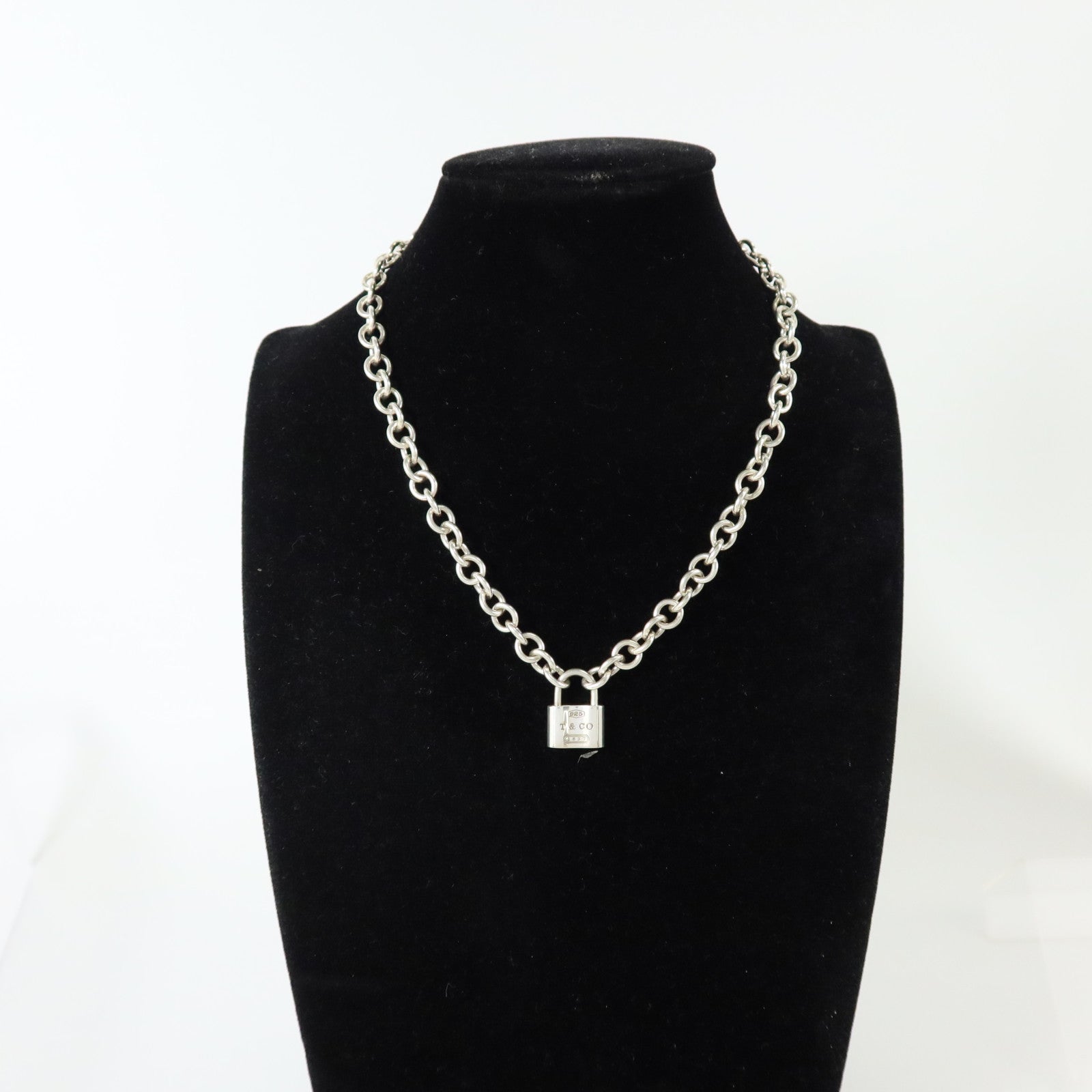 TIFFANY＆CO 925純銀1837 Padlock Necklace項鏈