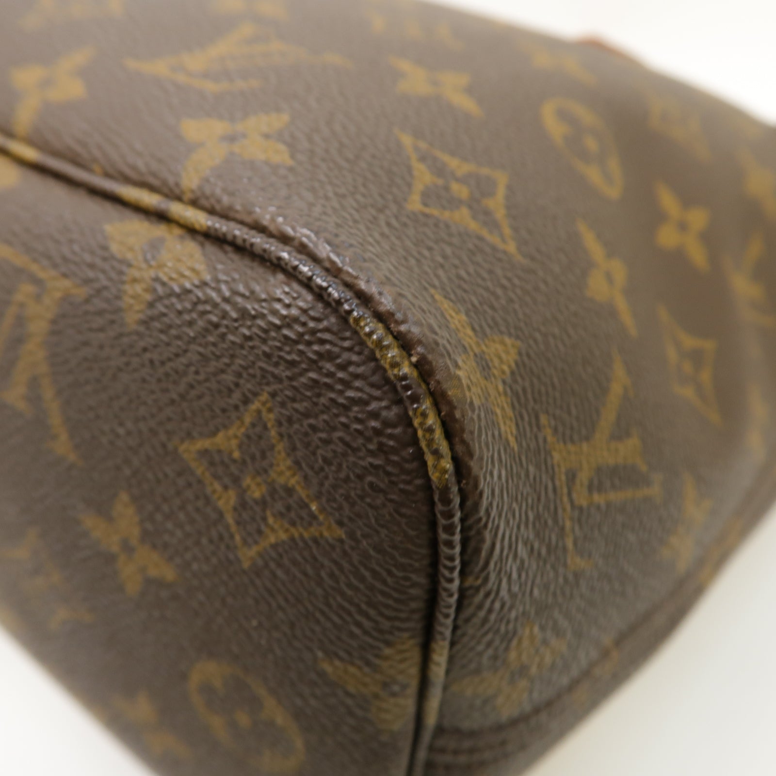 LOUIS VUITTON Monogram Neverfull PM金扣手挽袋啡色