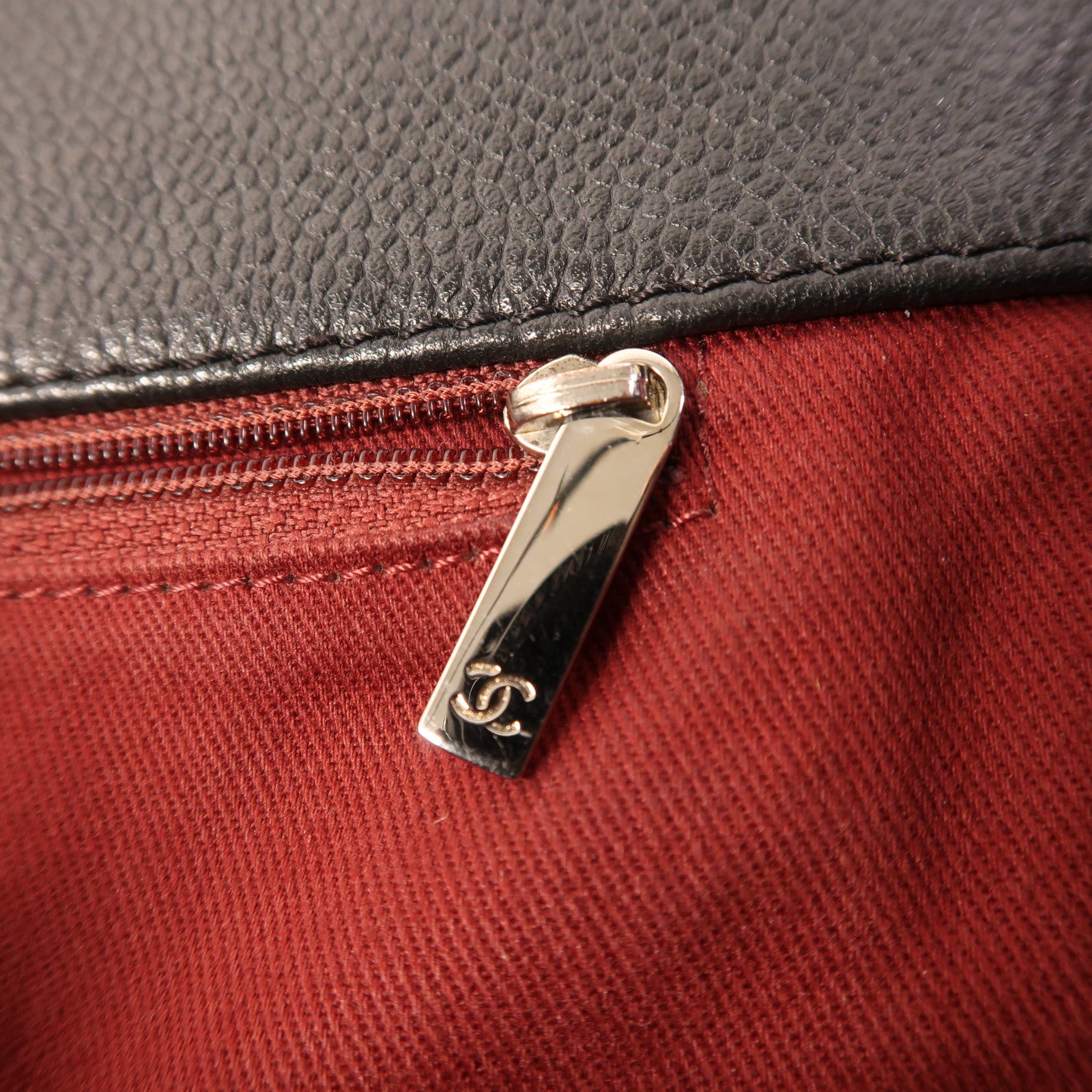 CHANEL 牛皮皮革Chain Shoulder銀扣鏈帶肩背袋