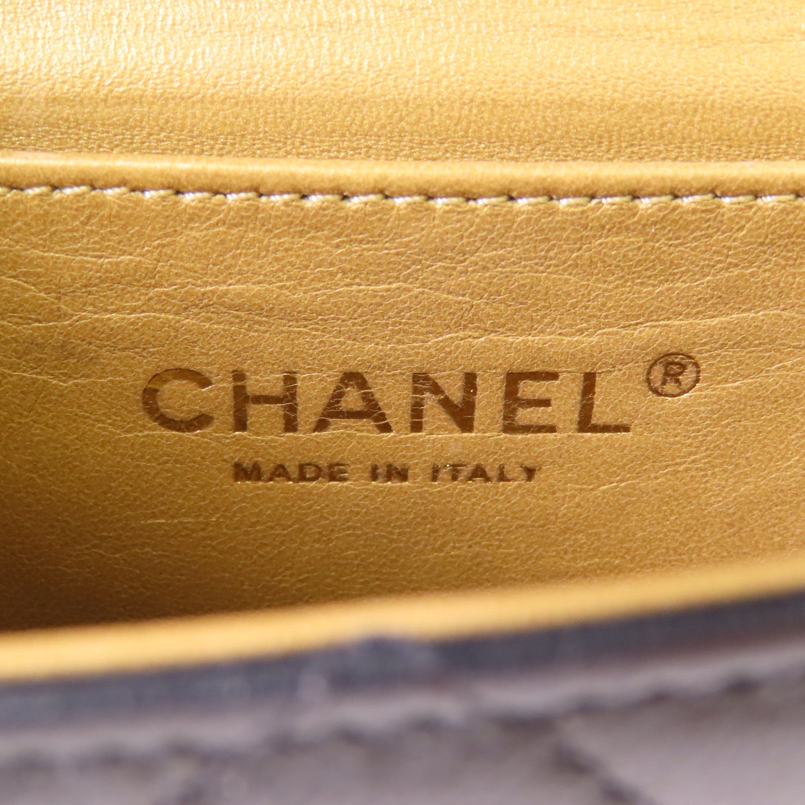 CHANEL CC GHW Chain Shoulder Bag Lambskin Leather Black