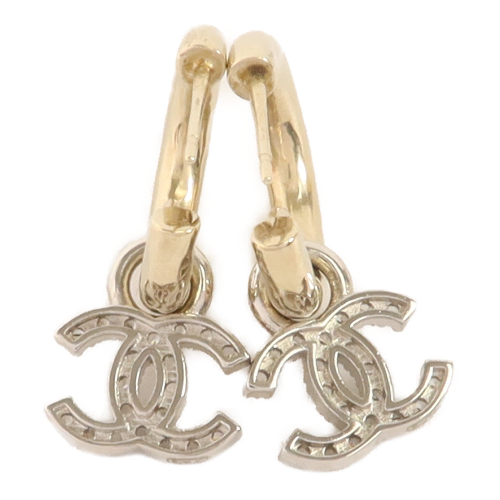CHANEL 金屬/水晶Pierced Earring耳環