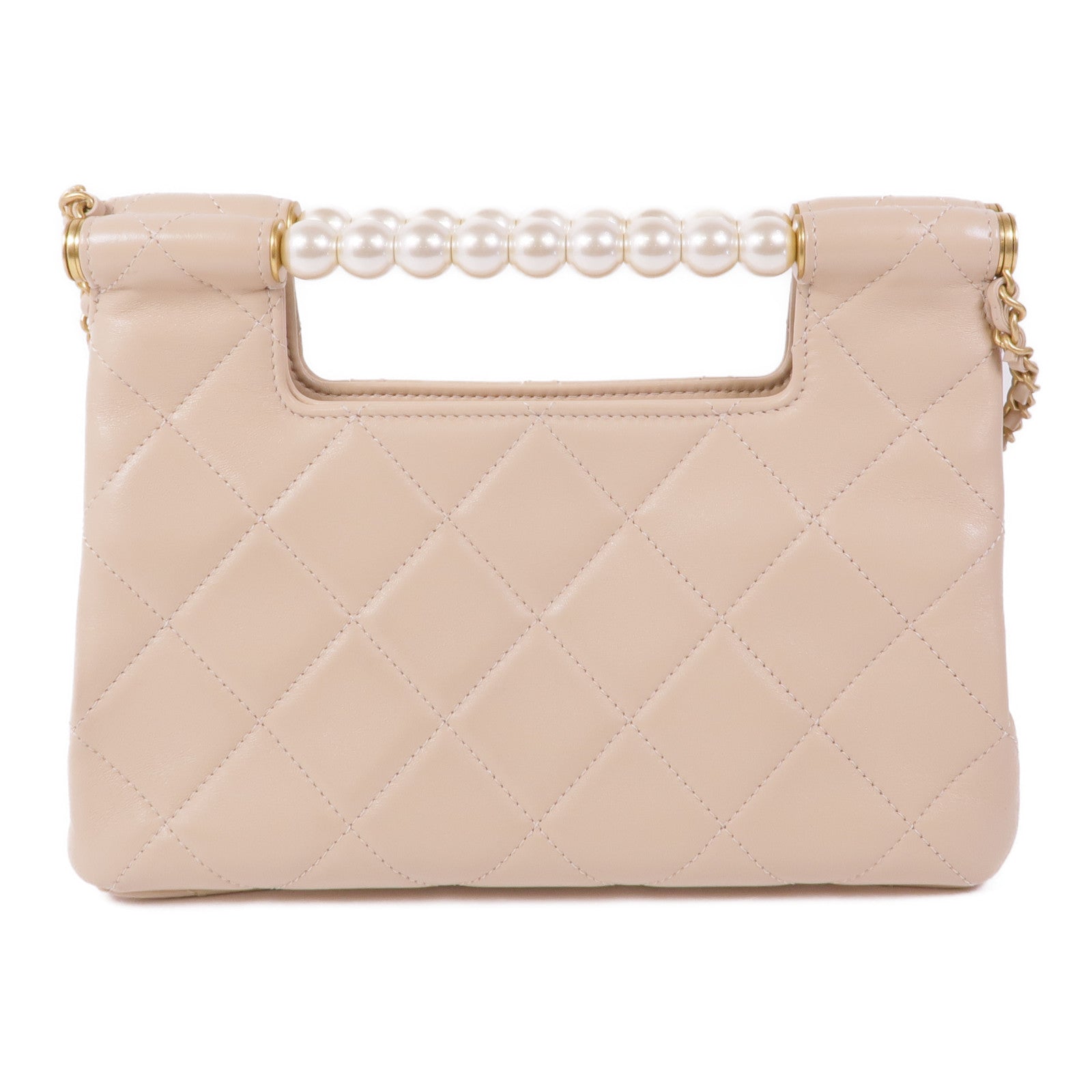 CHANEL 牛皮皮革Chain Shoulder金扣鏈帶肩背袋