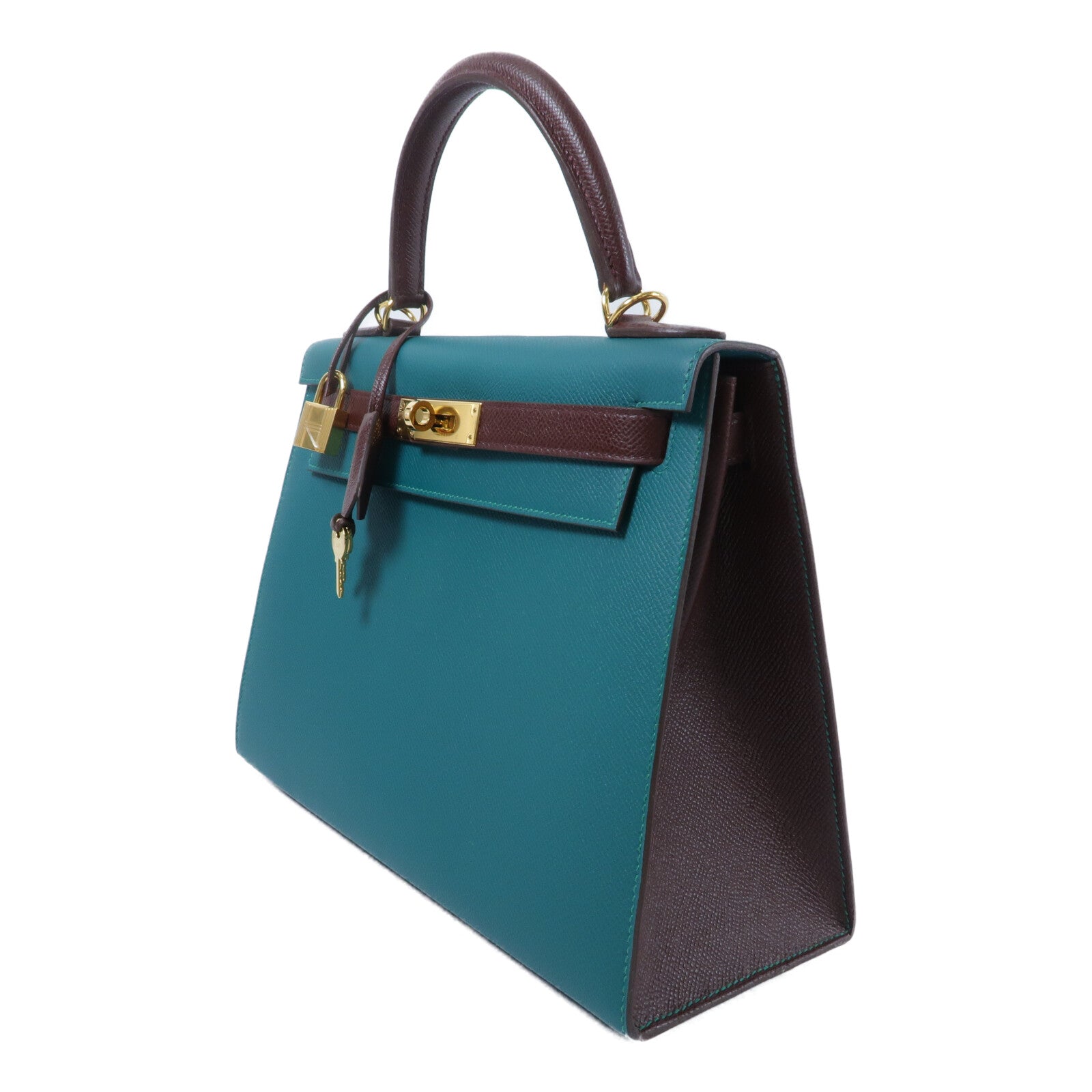 HERMES Epsom皮革Kelly 28 SPO手挽肩背兩用袋Malachite/Rouge Sell