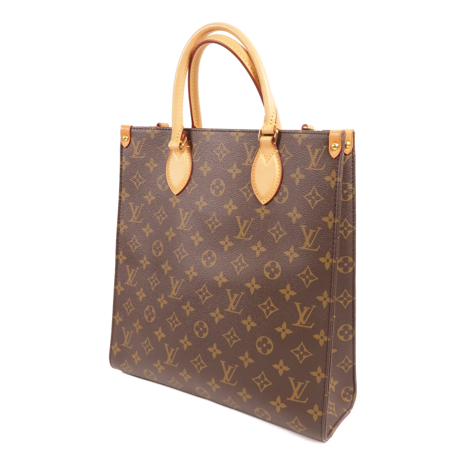 LOUIS VUITTON Monogram Sac Plat PM金扣手挽肩背兩用袋