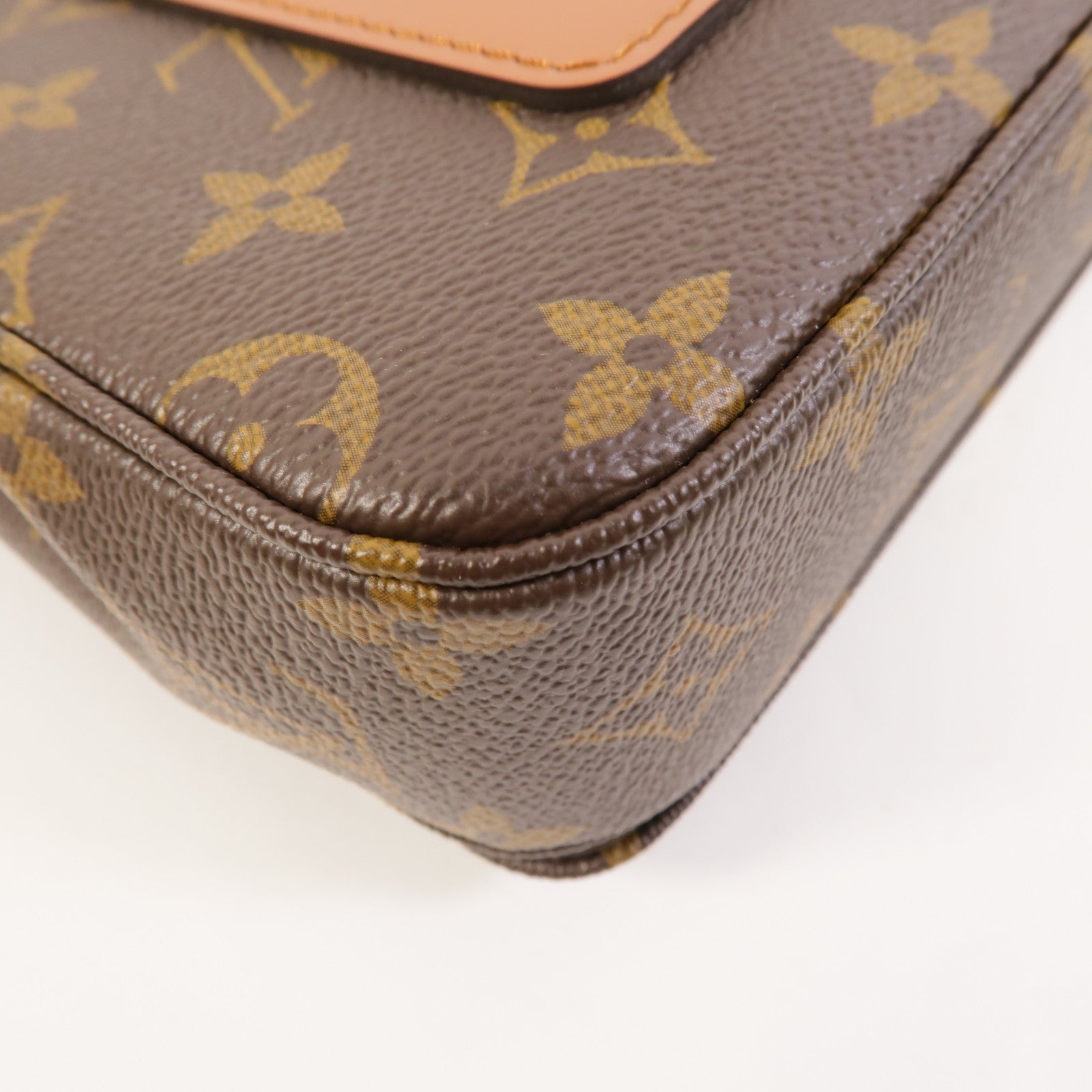 LOUIS VUITTON Monogram Marceau金扣鏈帶肩背袋棕色