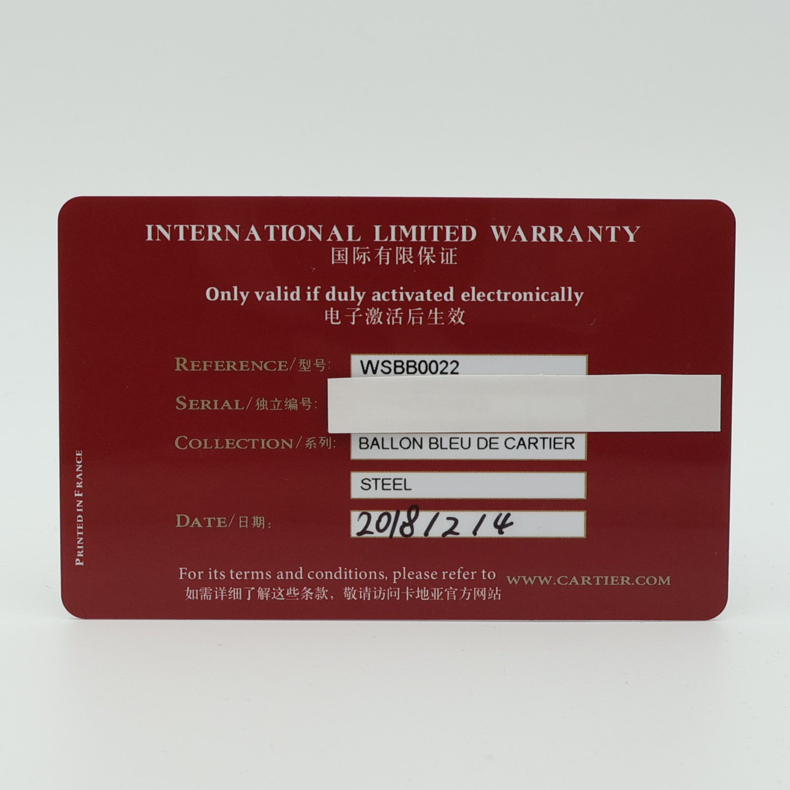 CARTIER Ballon Bleu Special Edition WSBB0022