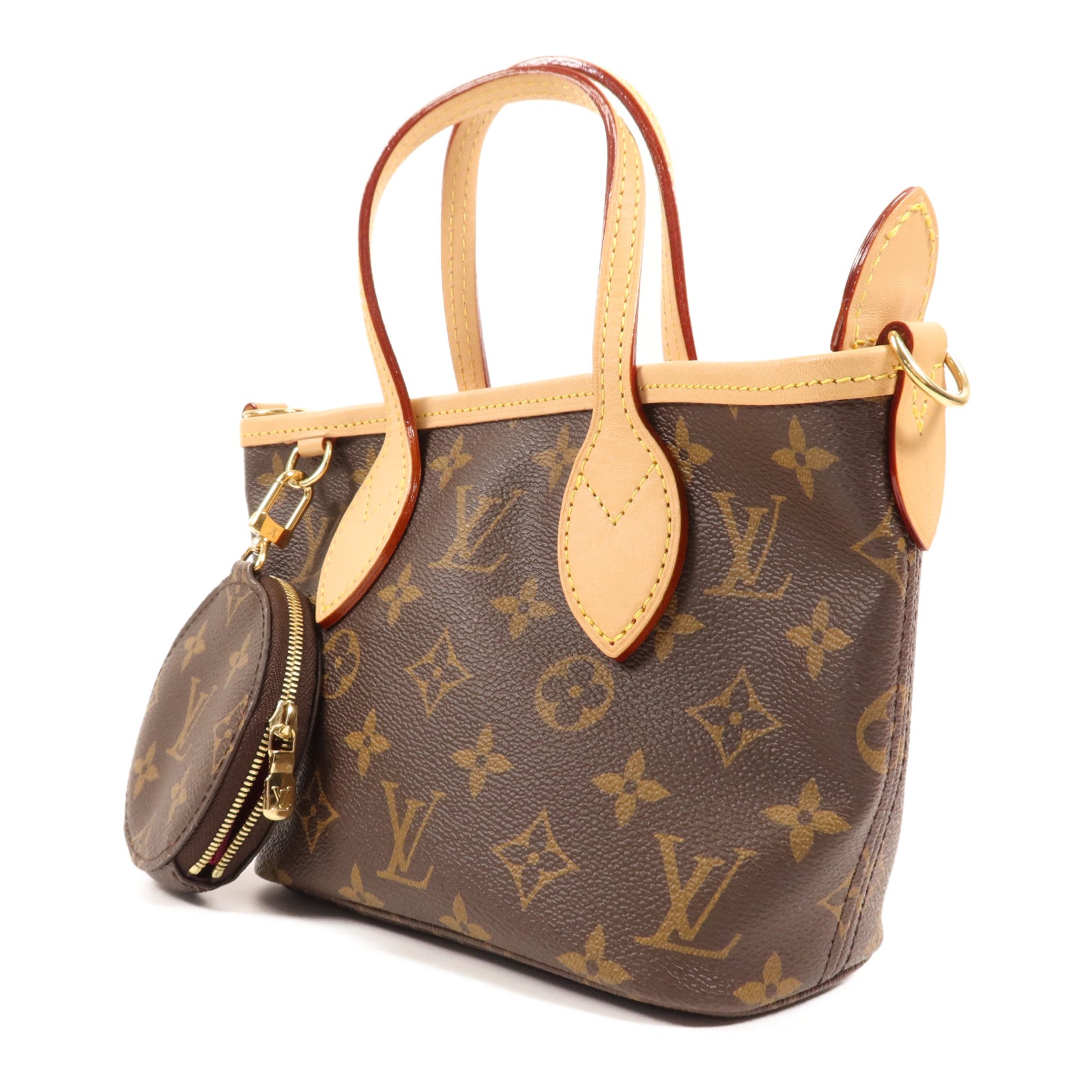 LOUIS VUITTON 【激減優惠】Monogram Neverfull BB金扣手挽肩背兩用袋