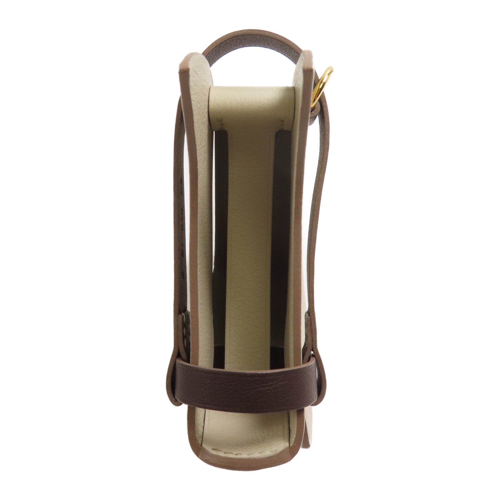 HERMES Evercolor皮革Petite Bride Lipcase金扣Beton/8L