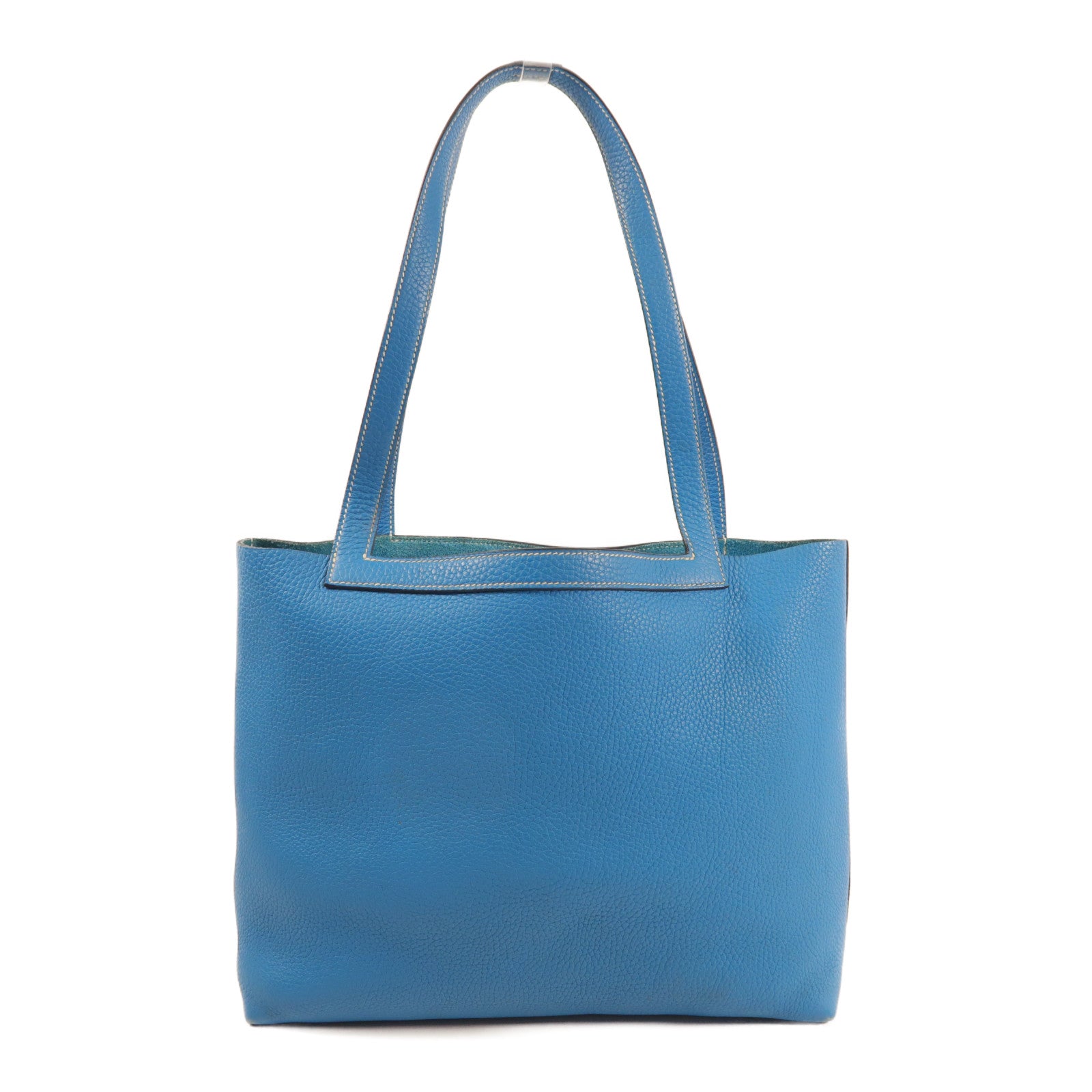 HERMES 【激減優惠】Clemence皮革Cabasellier 31肩背袋Blue Frida