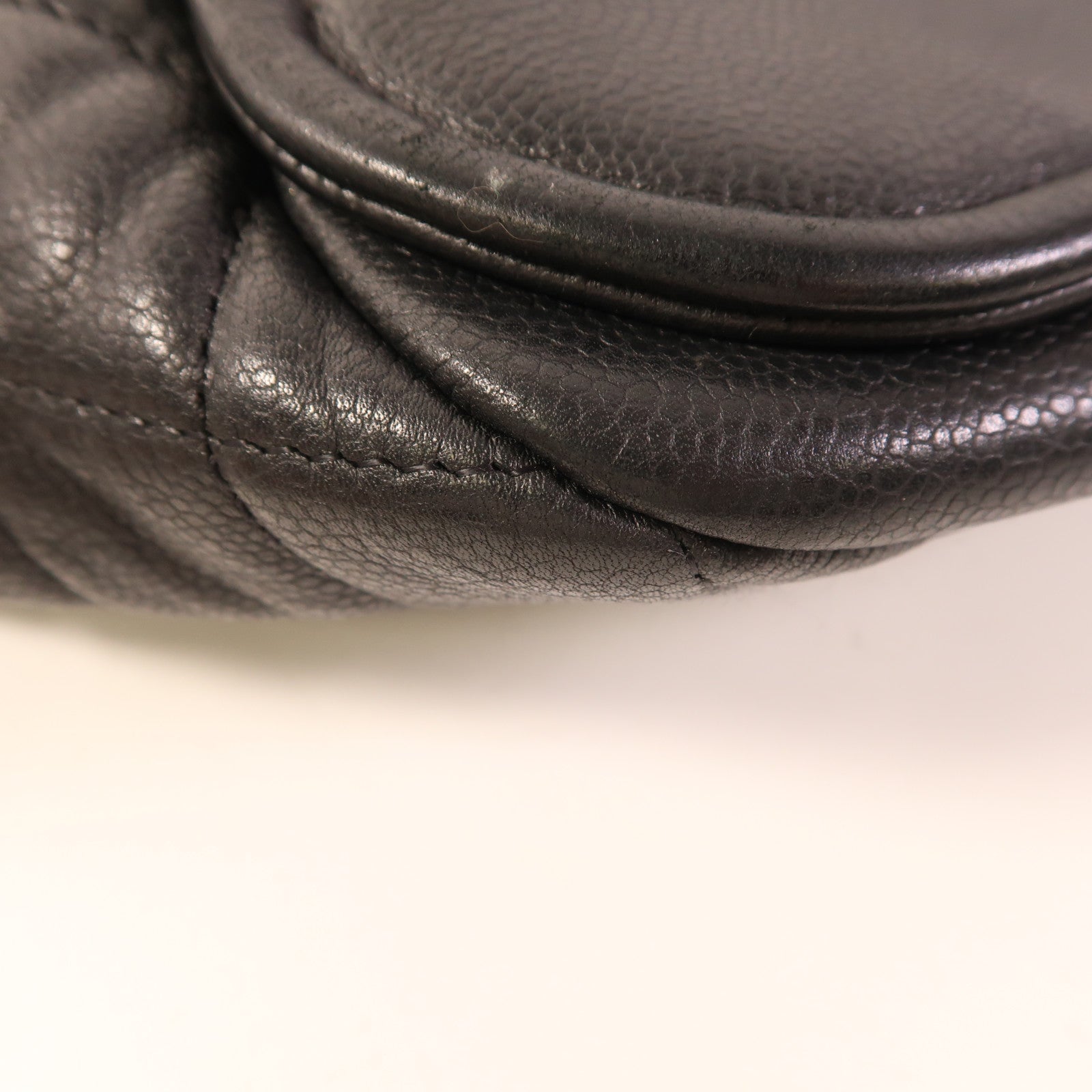 CHANEL 牛皮皮革Chain Shoulder銀扣鏈帶肩背袋