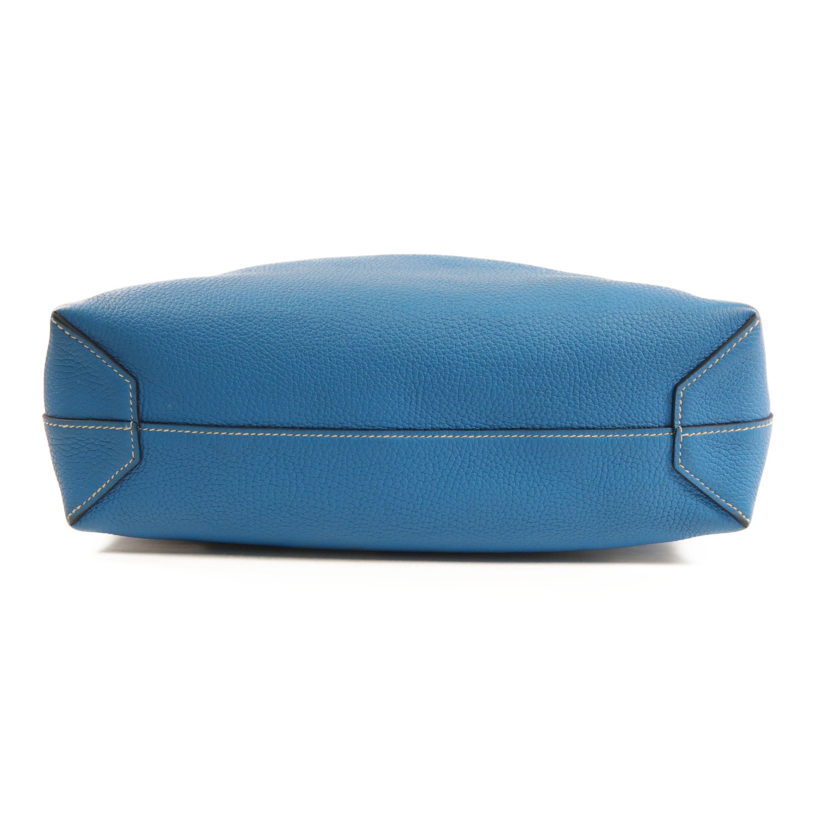 HERMES 【激減優惠】Clemence皮革Cabasellier 31肩背袋Blue Frida