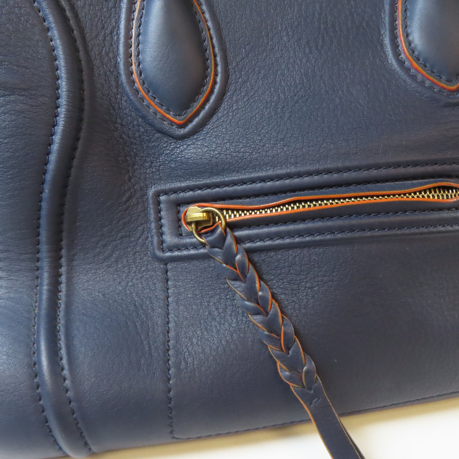 CELINE 牛皮皮革Tote Bag手挽袋藍色