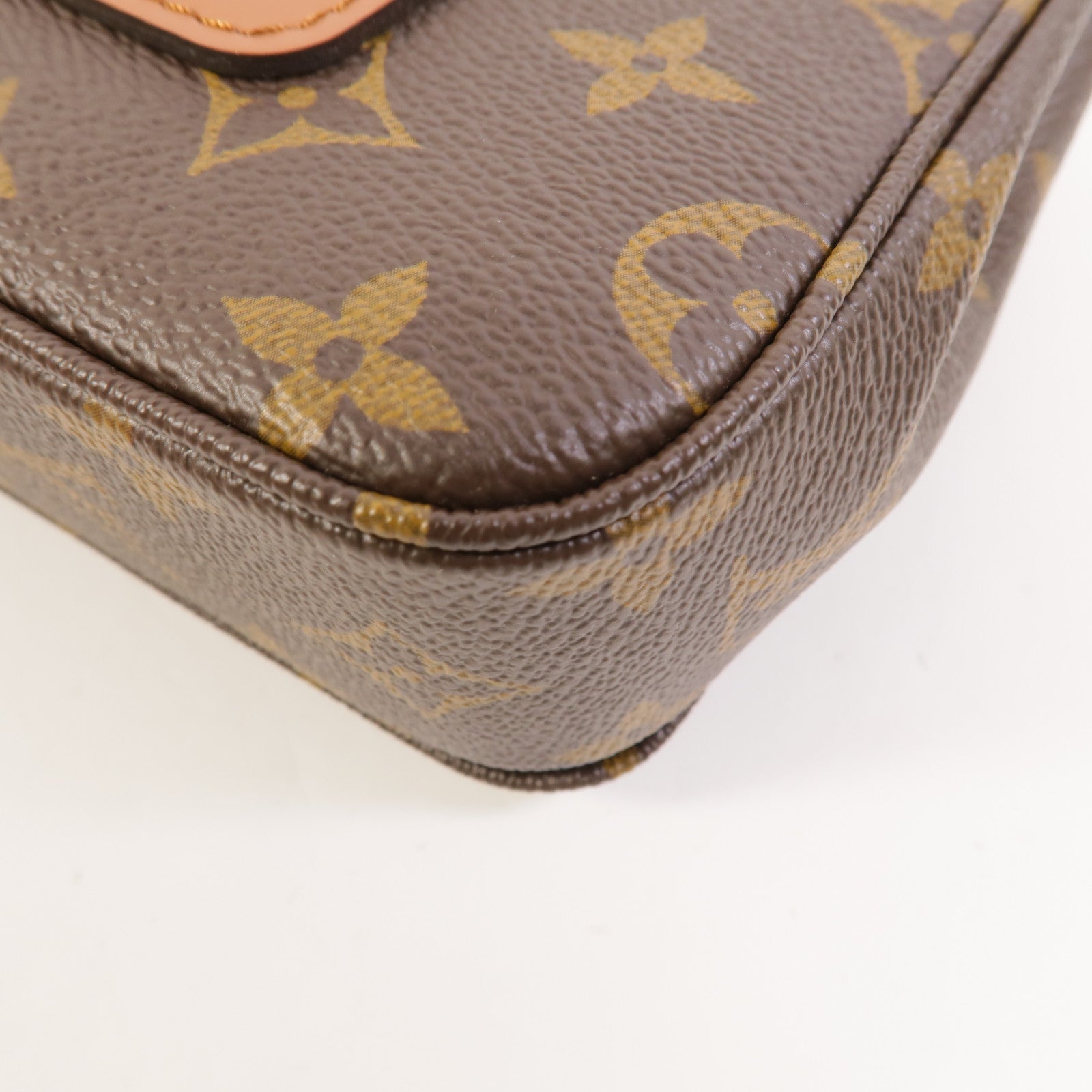 LOUIS VUITTON Monogram Marceau金扣鏈帶肩背袋棕色