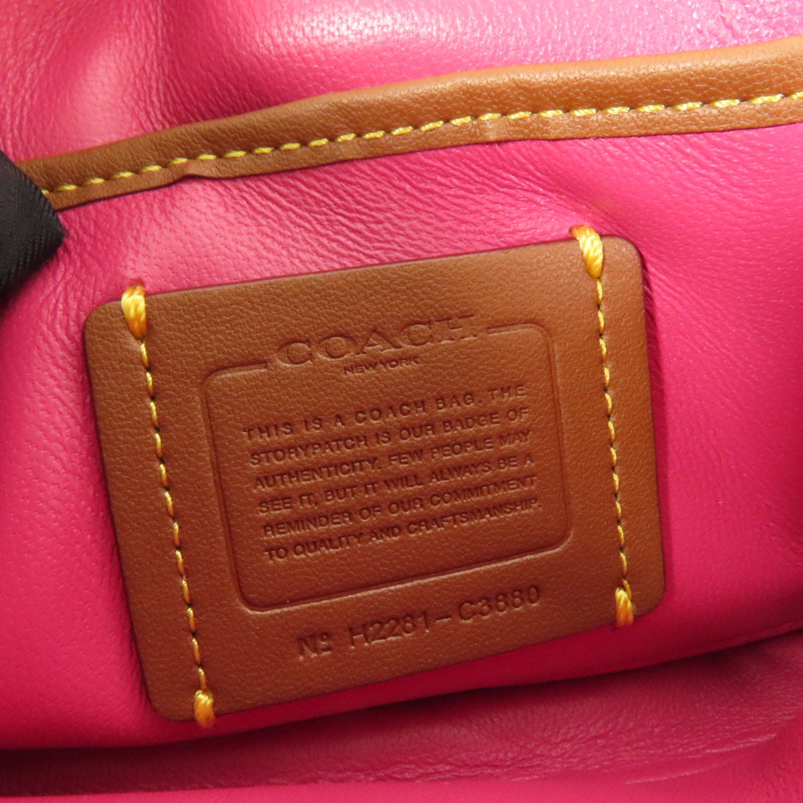 COACH 羊皮皮革Pillow Tabby 18金扣手挽肩背兩用袋