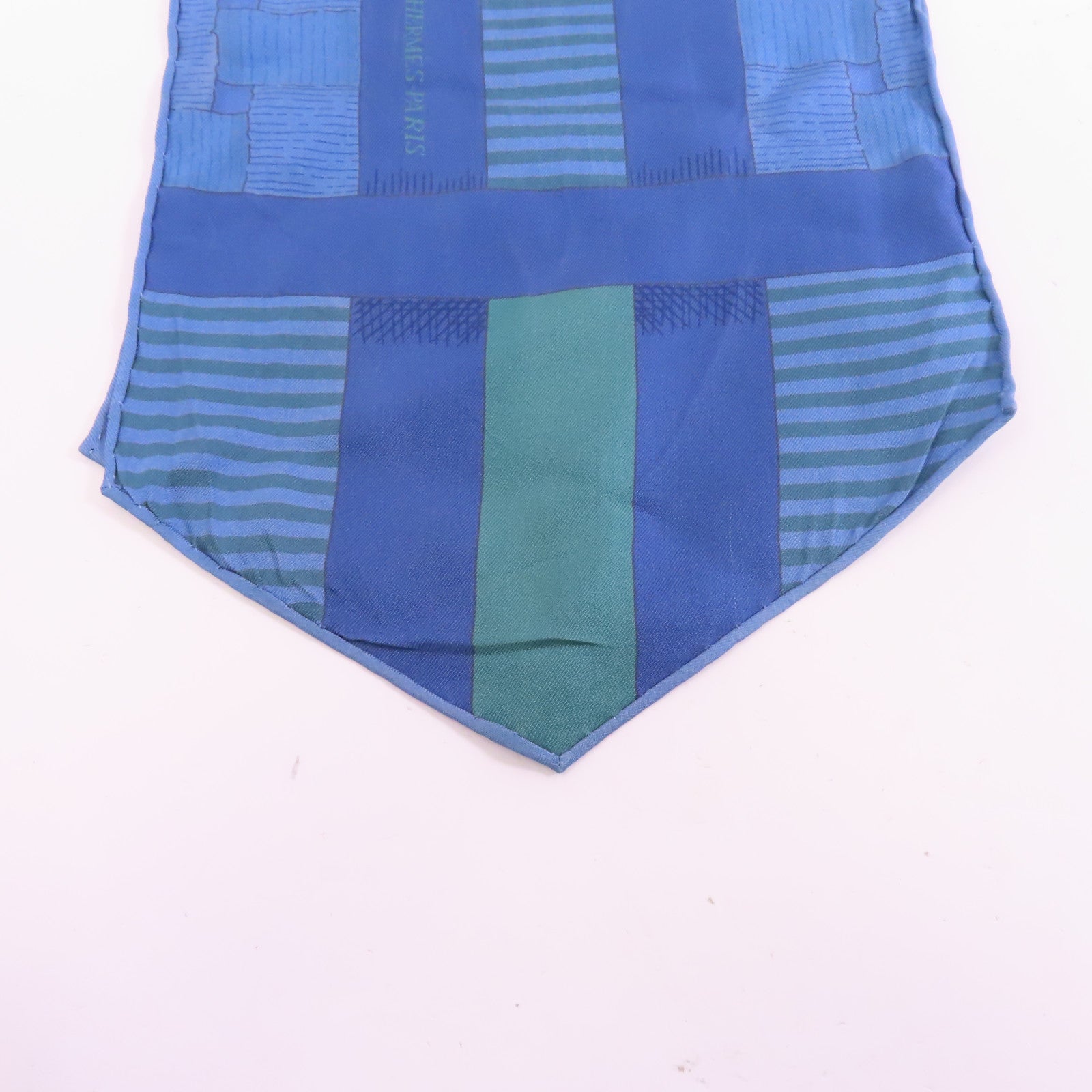 HERMES 絲質Scarf絲巾藍色