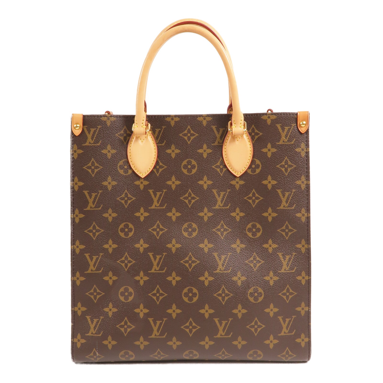 LOUIS VUITTON Monogram Sac Plat PM金扣手挽肩背兩用袋
