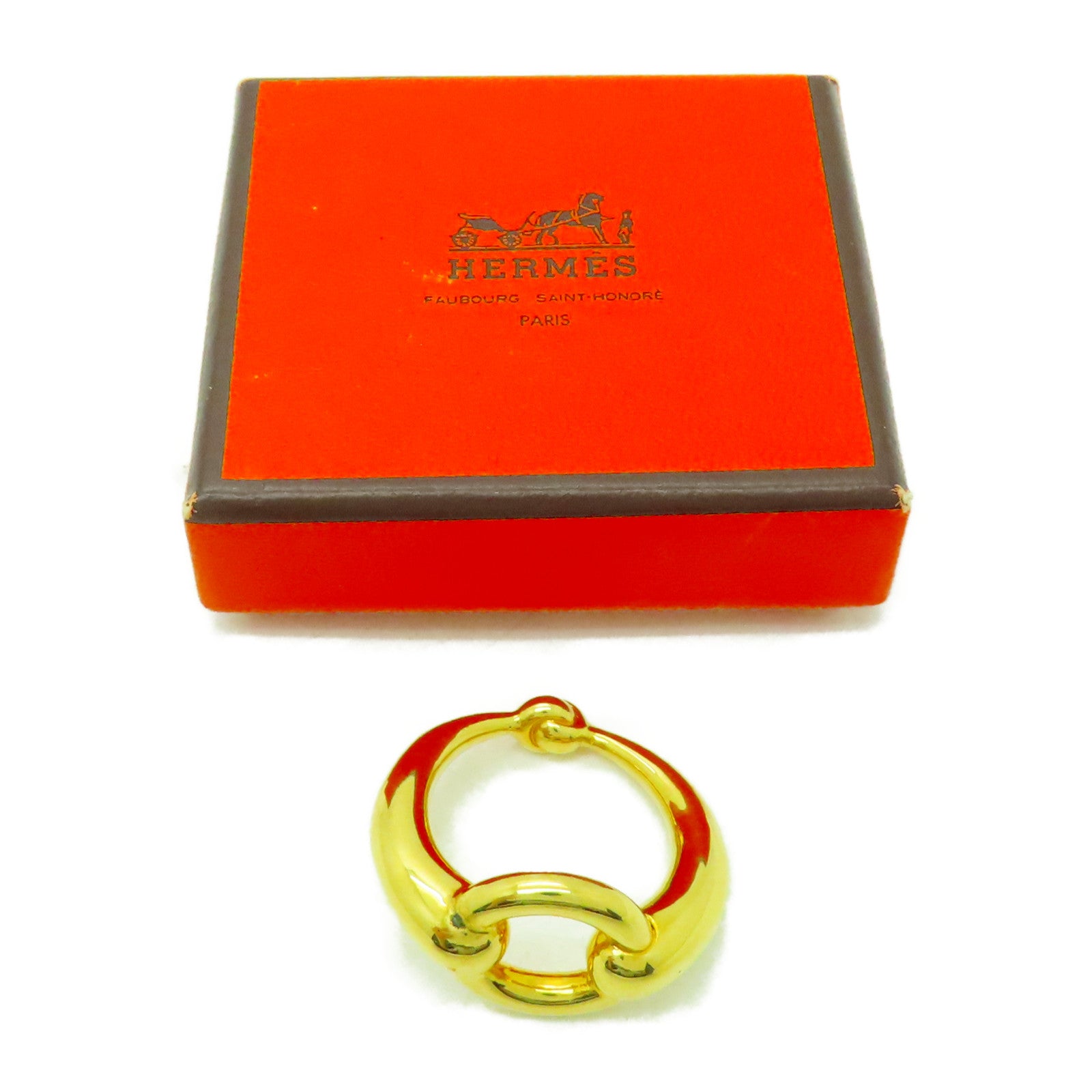 HERMES 【激減優惠】金屬Scarf Ring絲巾扣金色