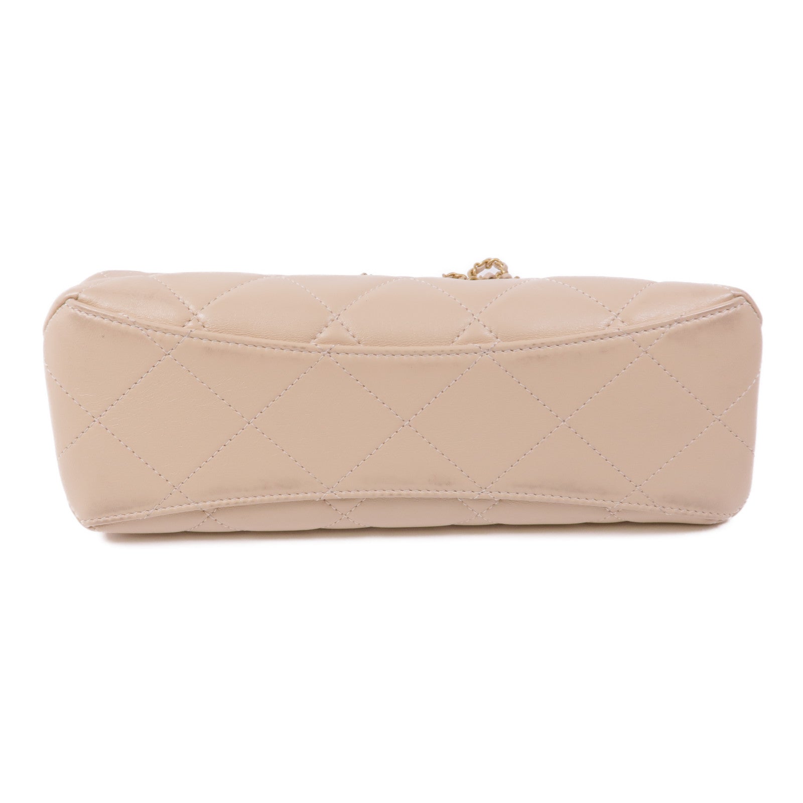 CHANEL 牛皮皮革Chain Shoulder金扣鏈帶肩背袋