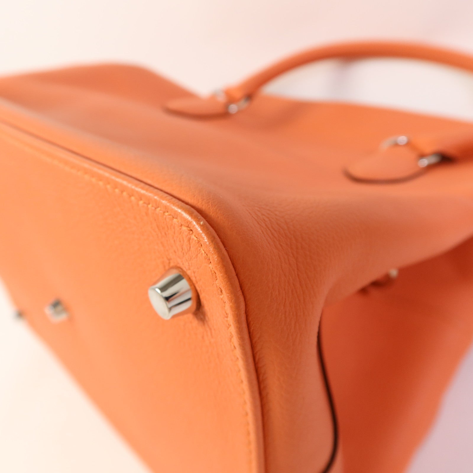 HERMES Swift皮革Tool Box 26銀扣手挽肩背兩用袋