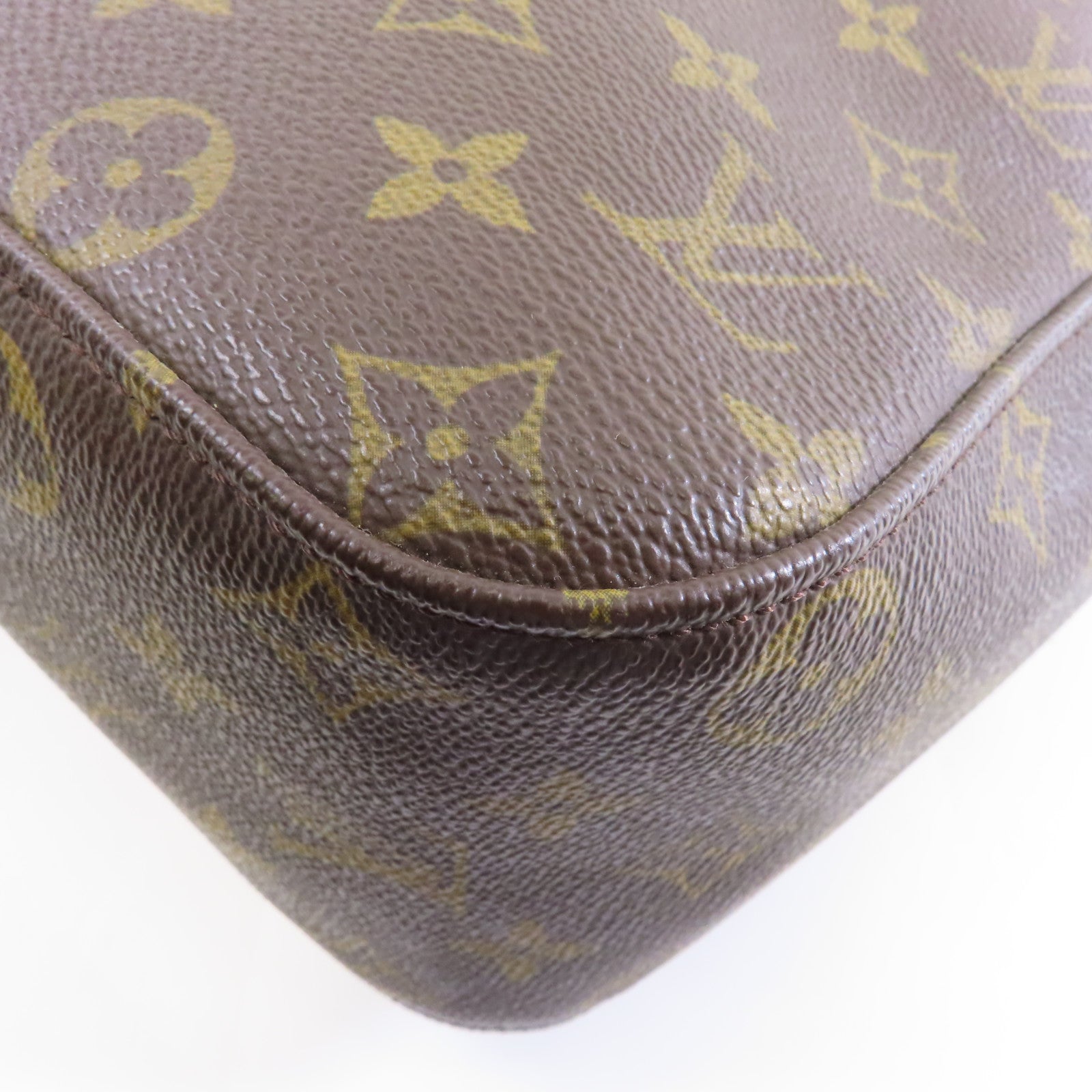 LOUIS VUITTON Monogram Looping GM金扣肩背袋啡色