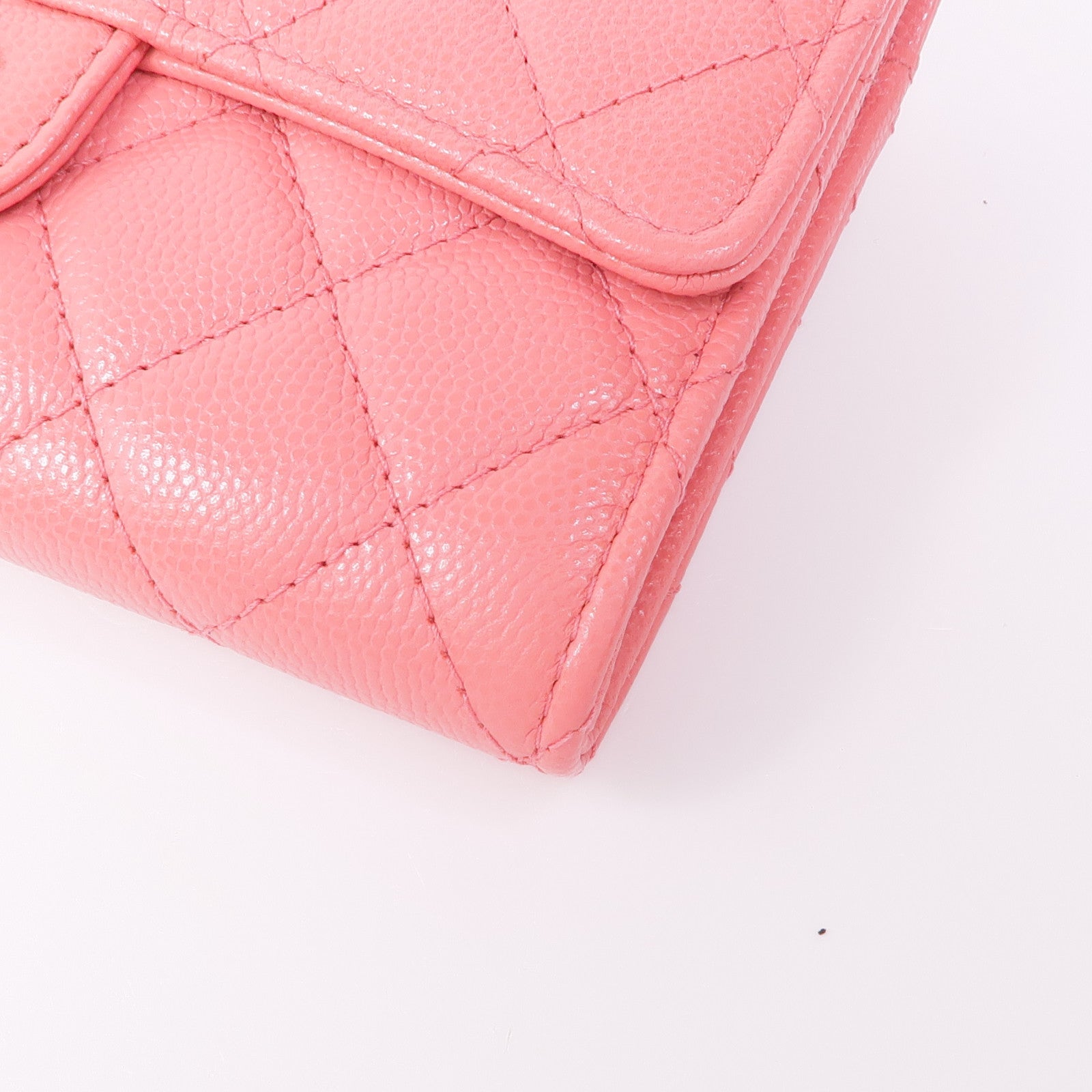 CHANEL 牛皮皮革Wallet金扣錢包