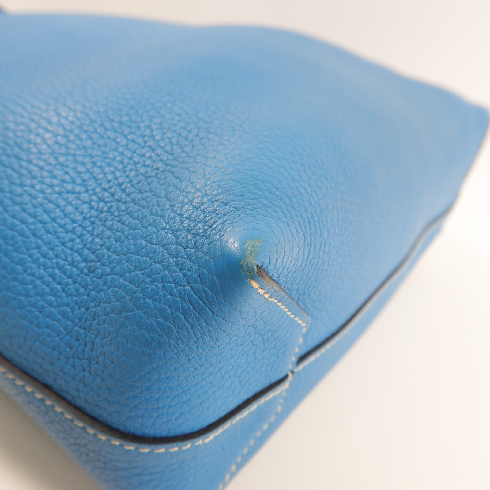HERMES 【激減優惠】Clemence皮革Cabasellier 31肩背袋Blue Frida