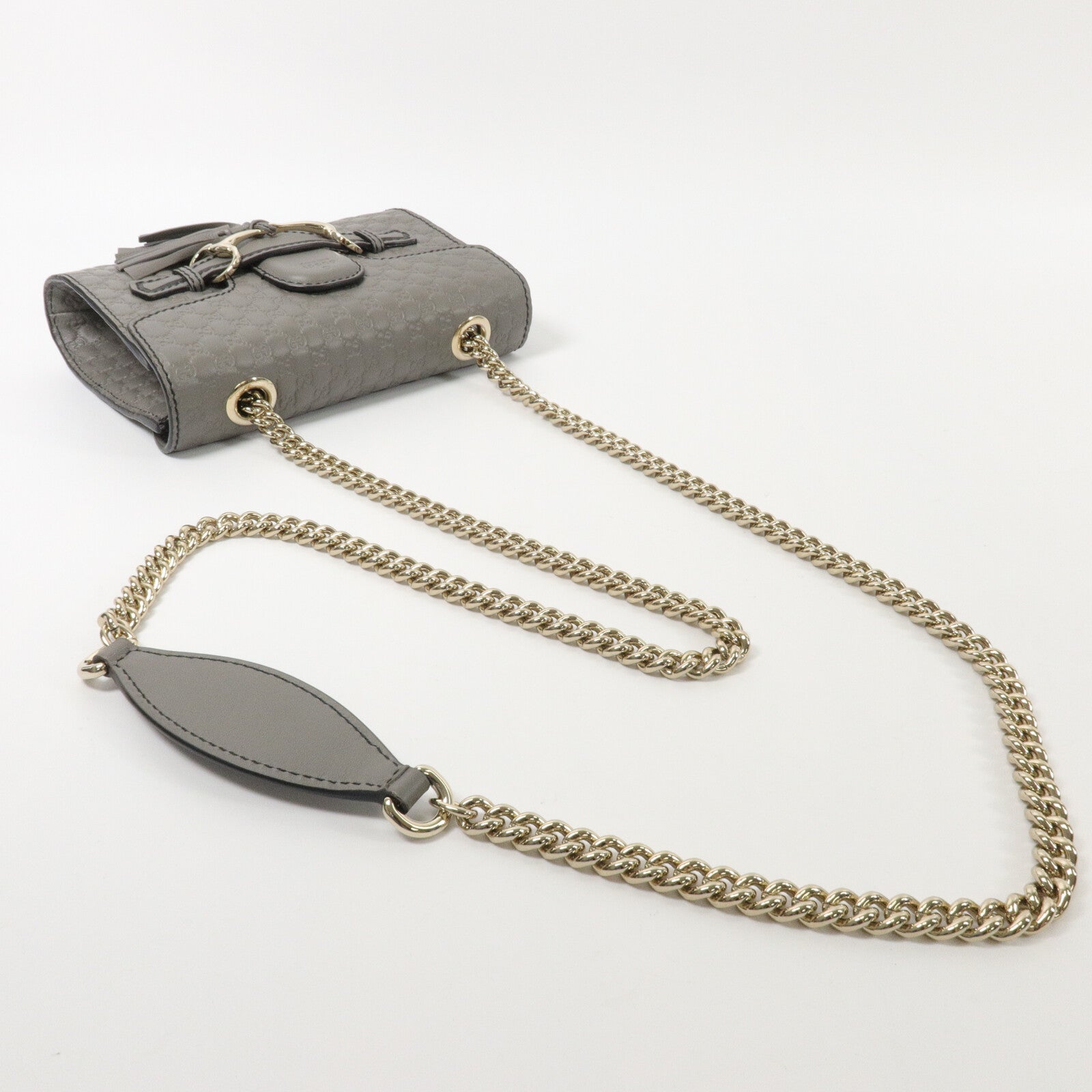 GUCCI 牛皮皮革Mini Emily鏈帶肩背袋