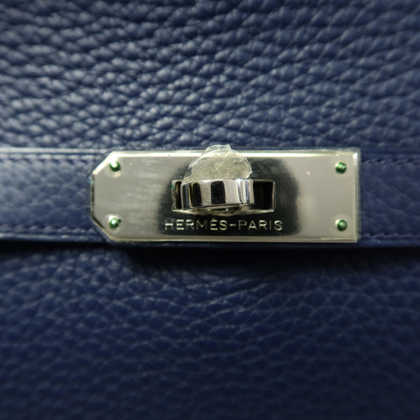 HERMES Clemence皮革Jypsiere 28肩背袋Bleu Saphir