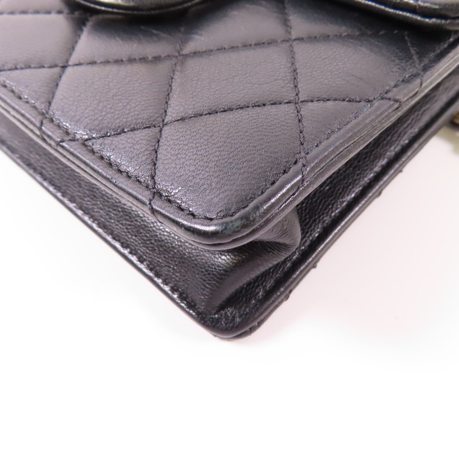 CHANEL 羊皮皮革Chain Shoulder Bag金扣鏈帶肩背袋