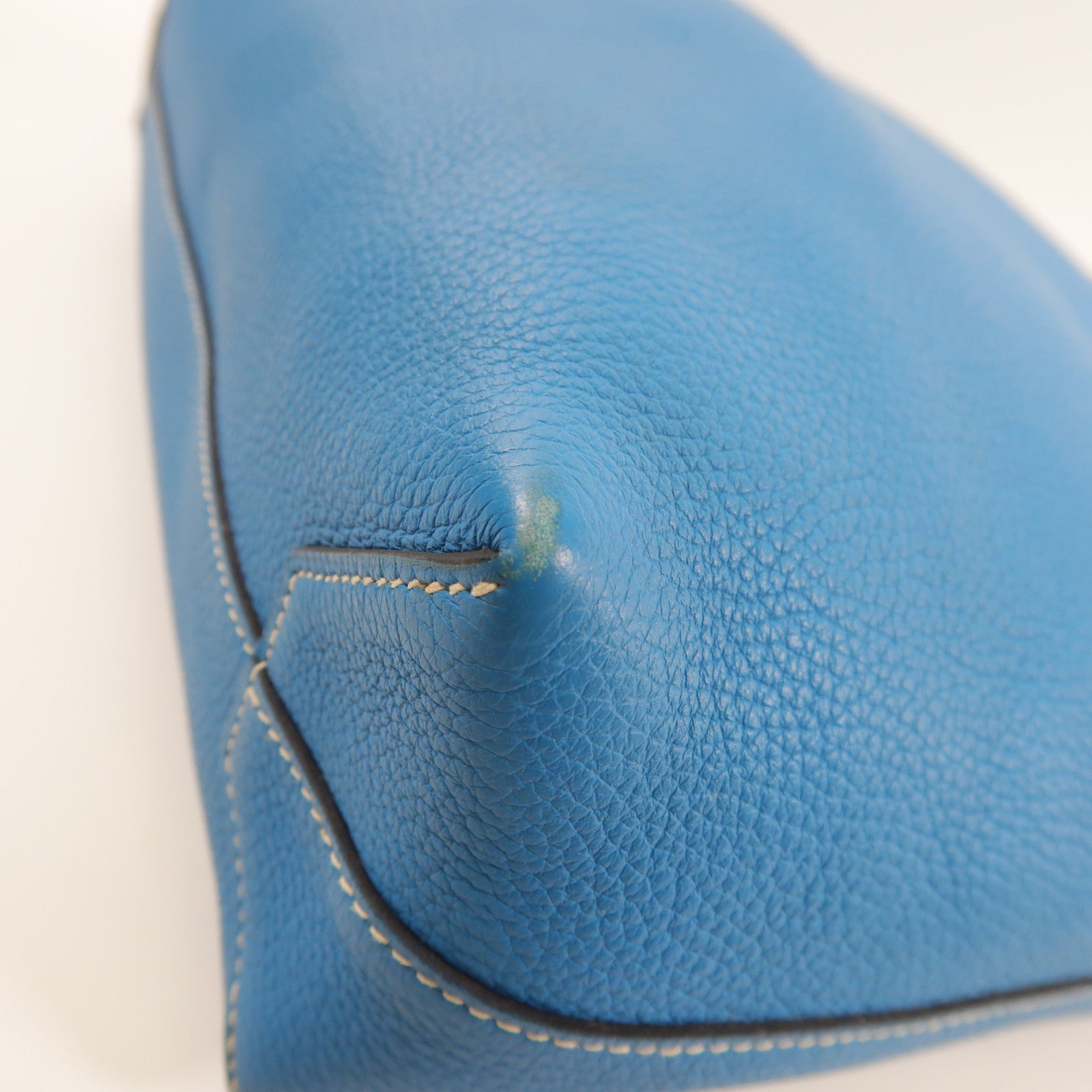 HERMES 【激減優惠】Clemence皮革Cabasellier 31肩背袋Blue Frida