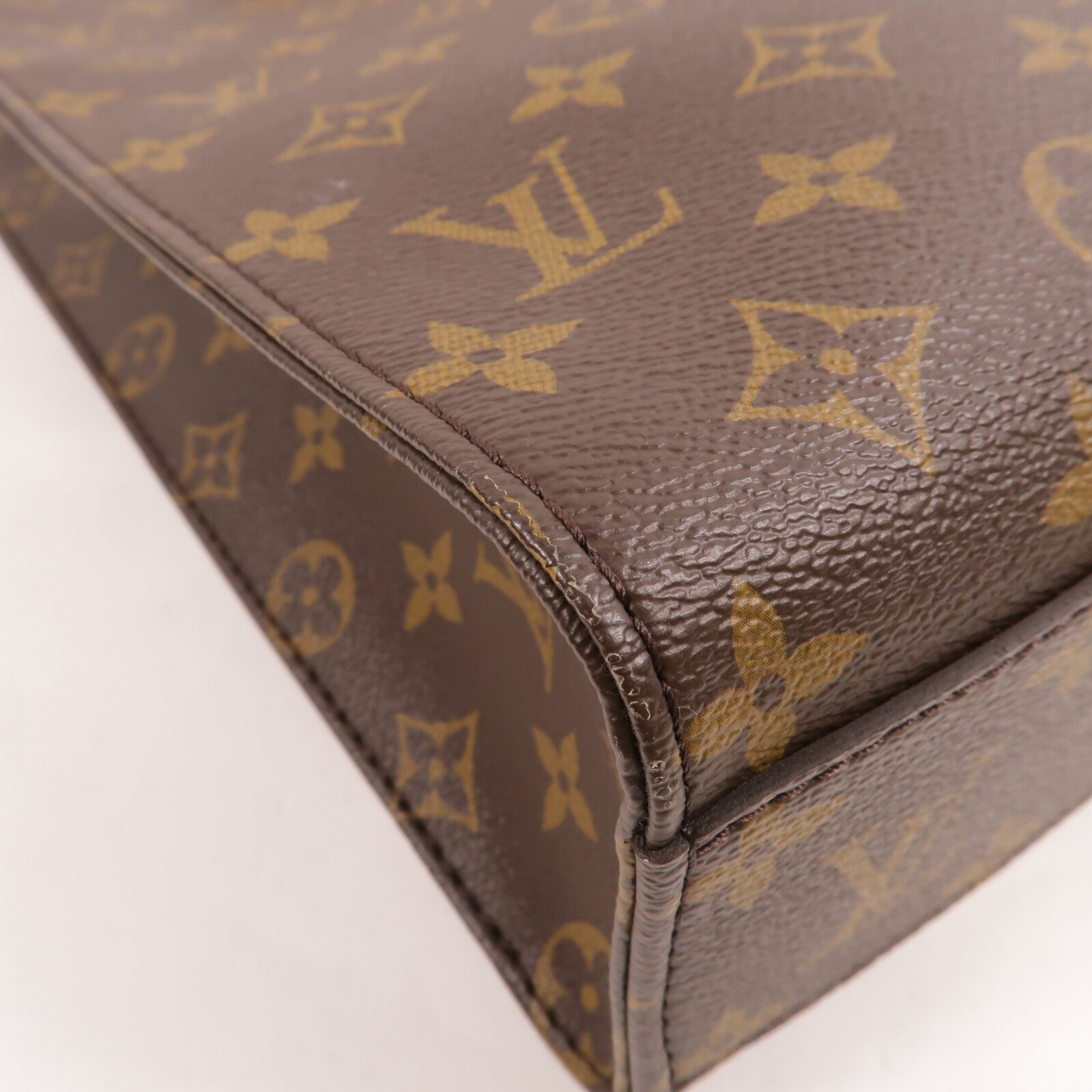 LOUIS VUITTON Monogram Sac Plat PM金扣手挽肩背兩用袋