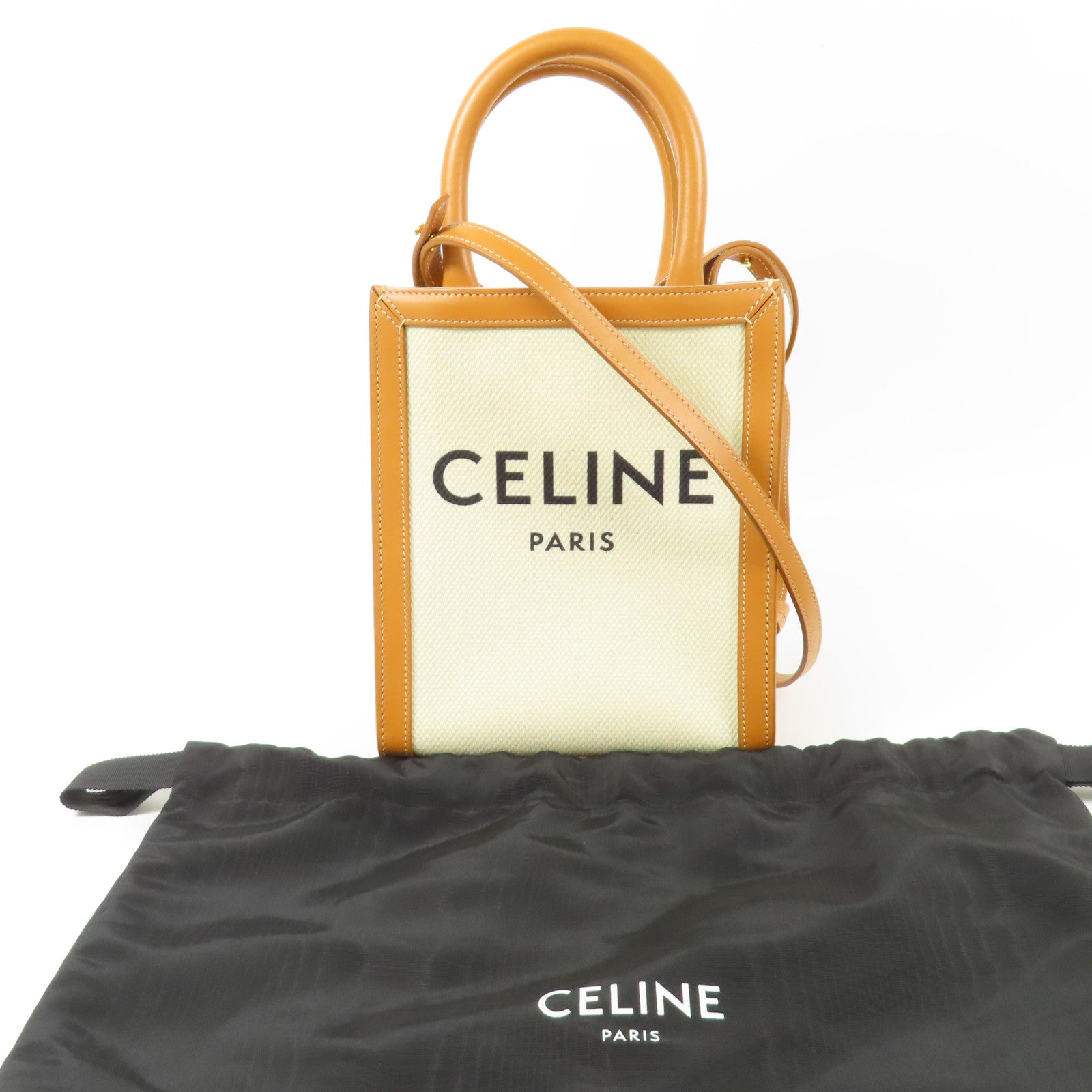 CELINE 【激減優惠】帆布/皮革Shoulder Bag手挽肩背兩用袋