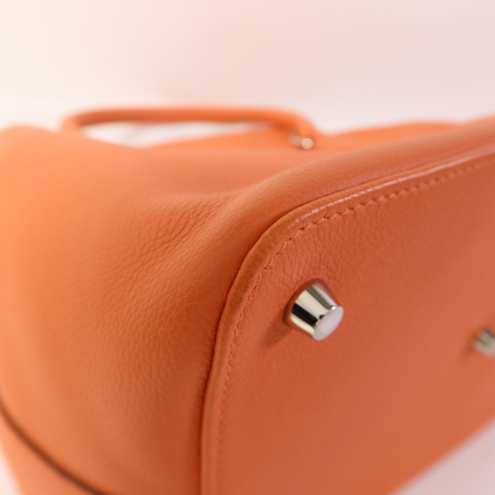 HERMES Swift皮革Tool Box 26銀扣手挽肩背兩用袋