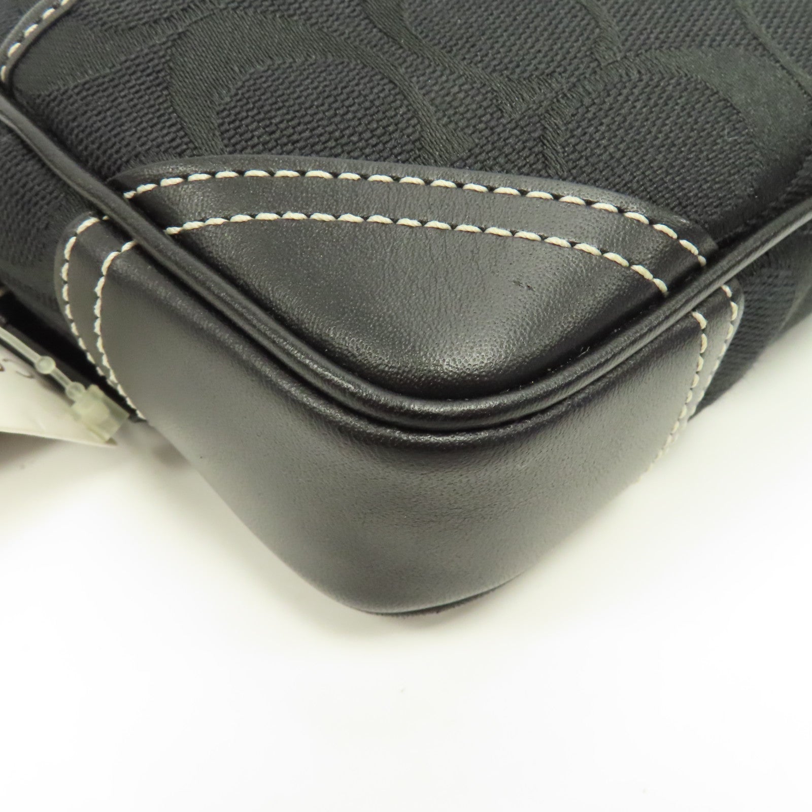 COACH 帆布Waist Bag銀扣腰包黑色