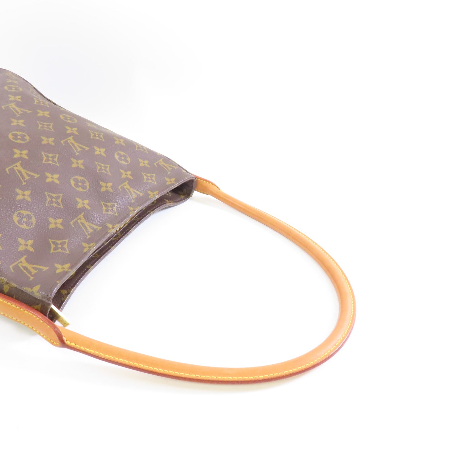 LOUIS VUITTON Monogram Looping GM金扣肩背袋啡色