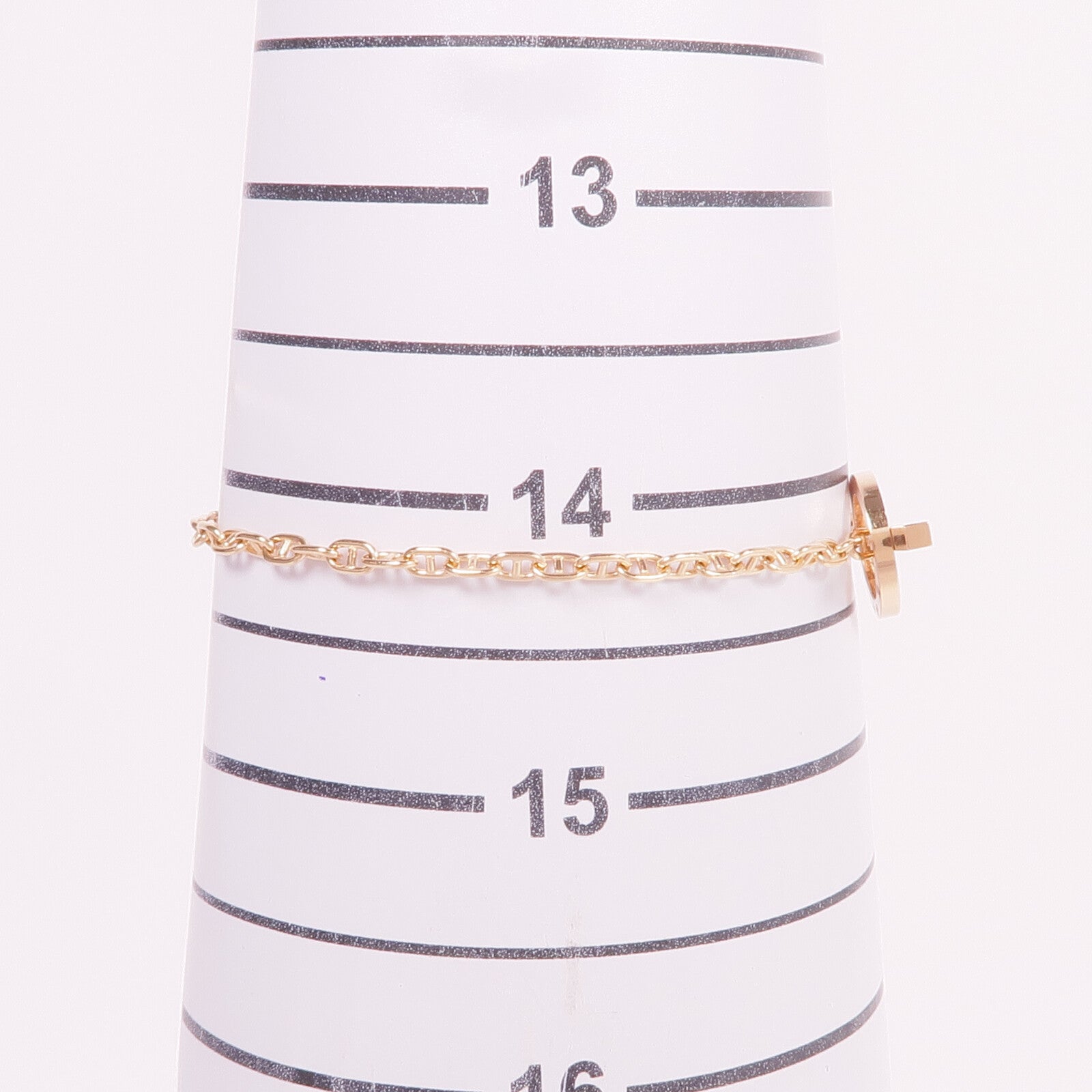 HERMES 18K玫瑰金Chaine d'ancre Contour Bracelet鑽石手鏈