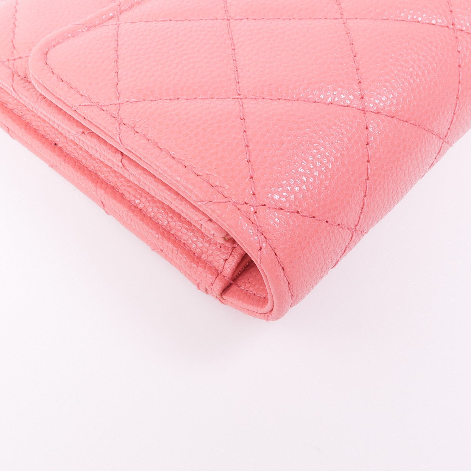 CHANEL 牛皮皮革Wallet金扣錢包